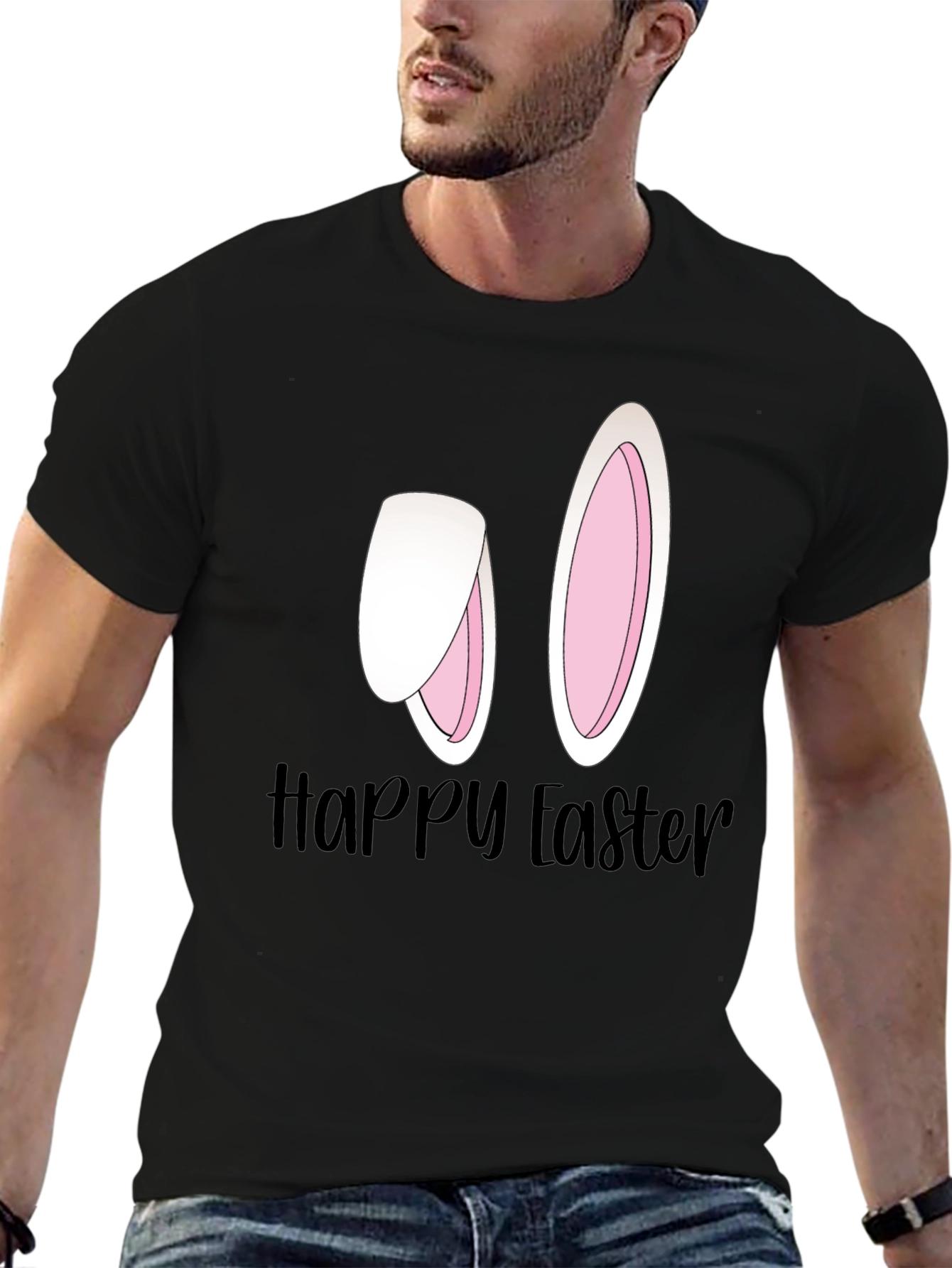 Happy Easter Bunny Ears Graphic Tee