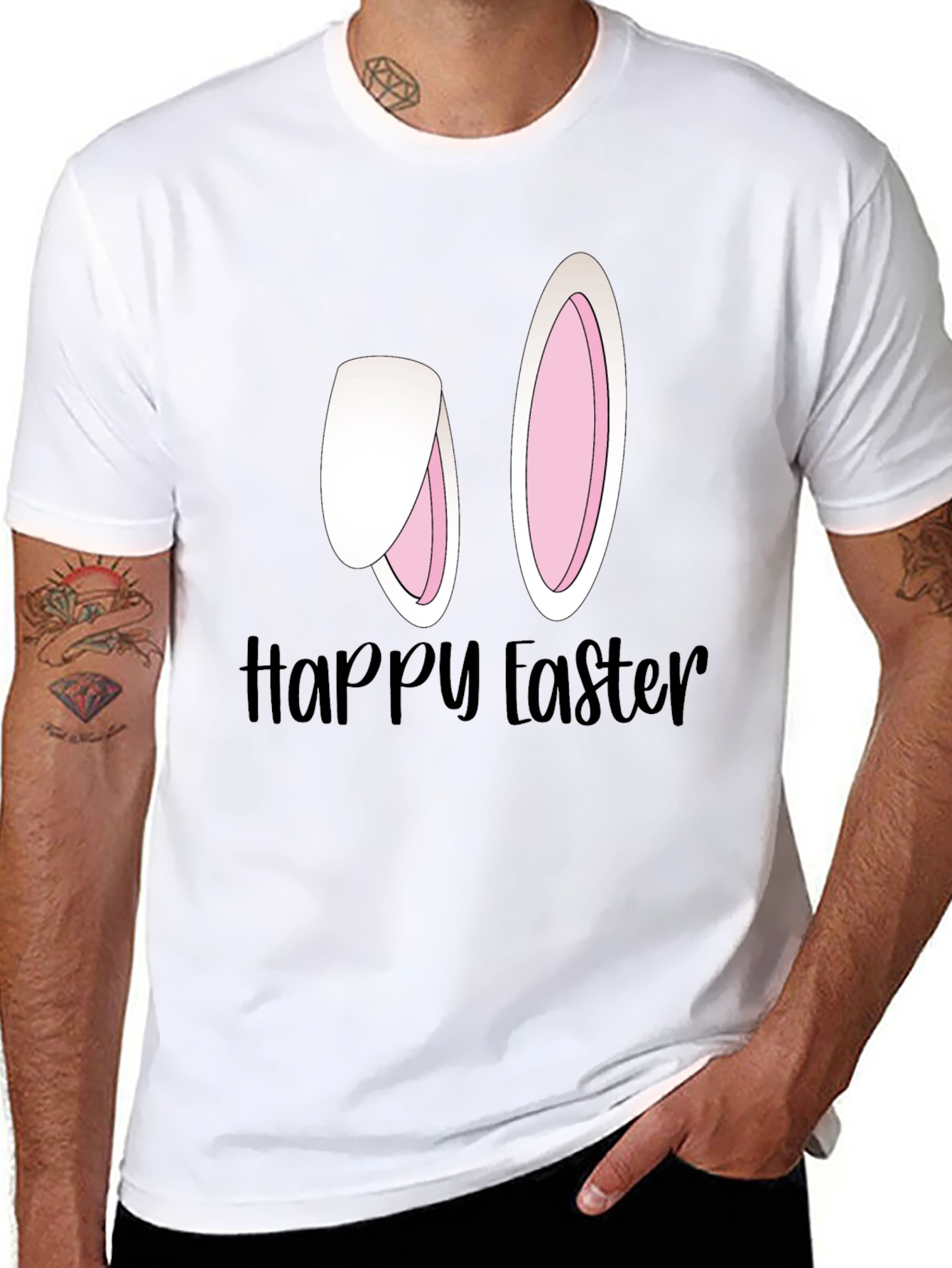Happy Easter Bunny Ears Graphic Tee