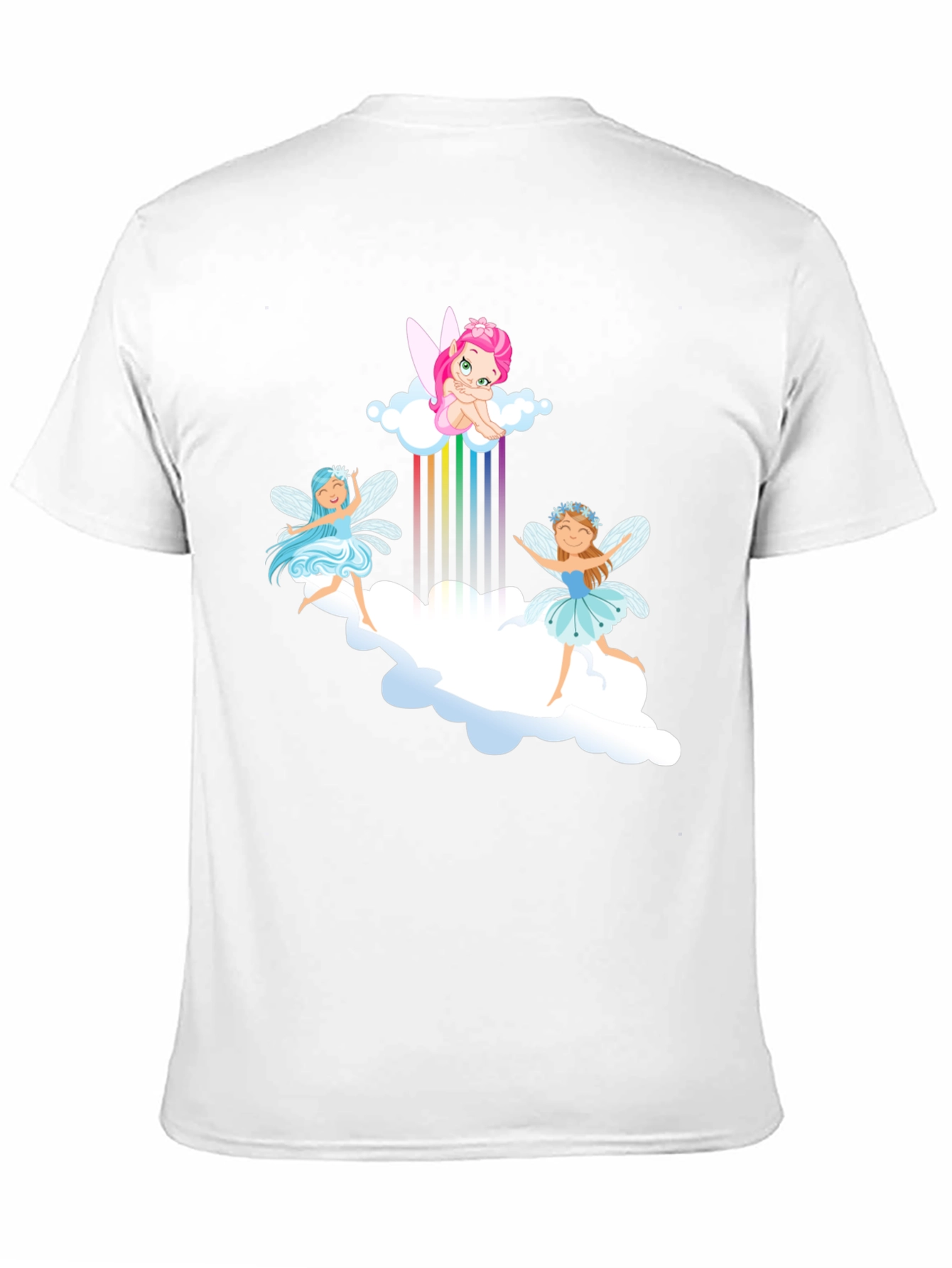 Whimsical Fairies Graphic Black T-Shirt