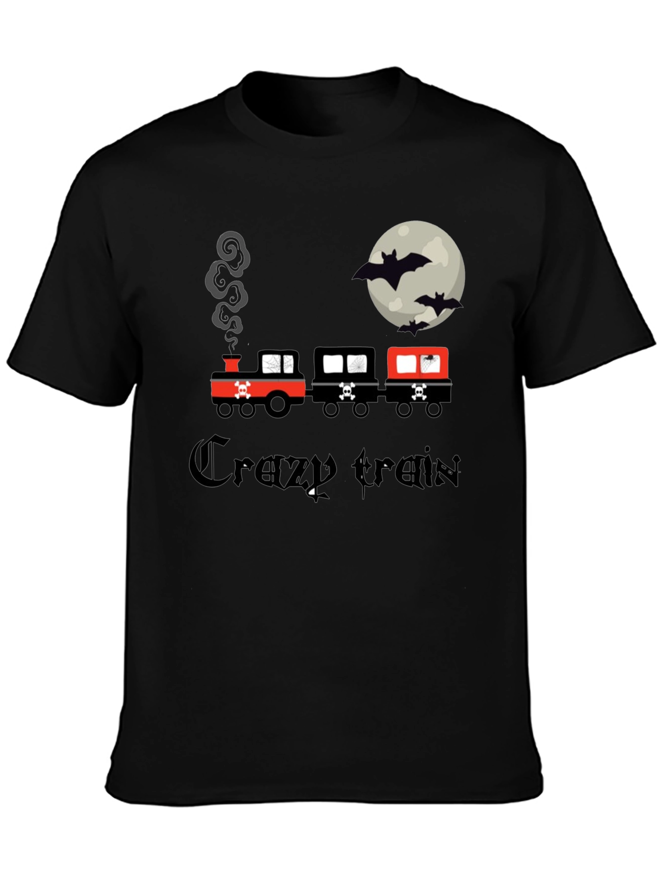 Crazy Train Halloween Black T-Shirt