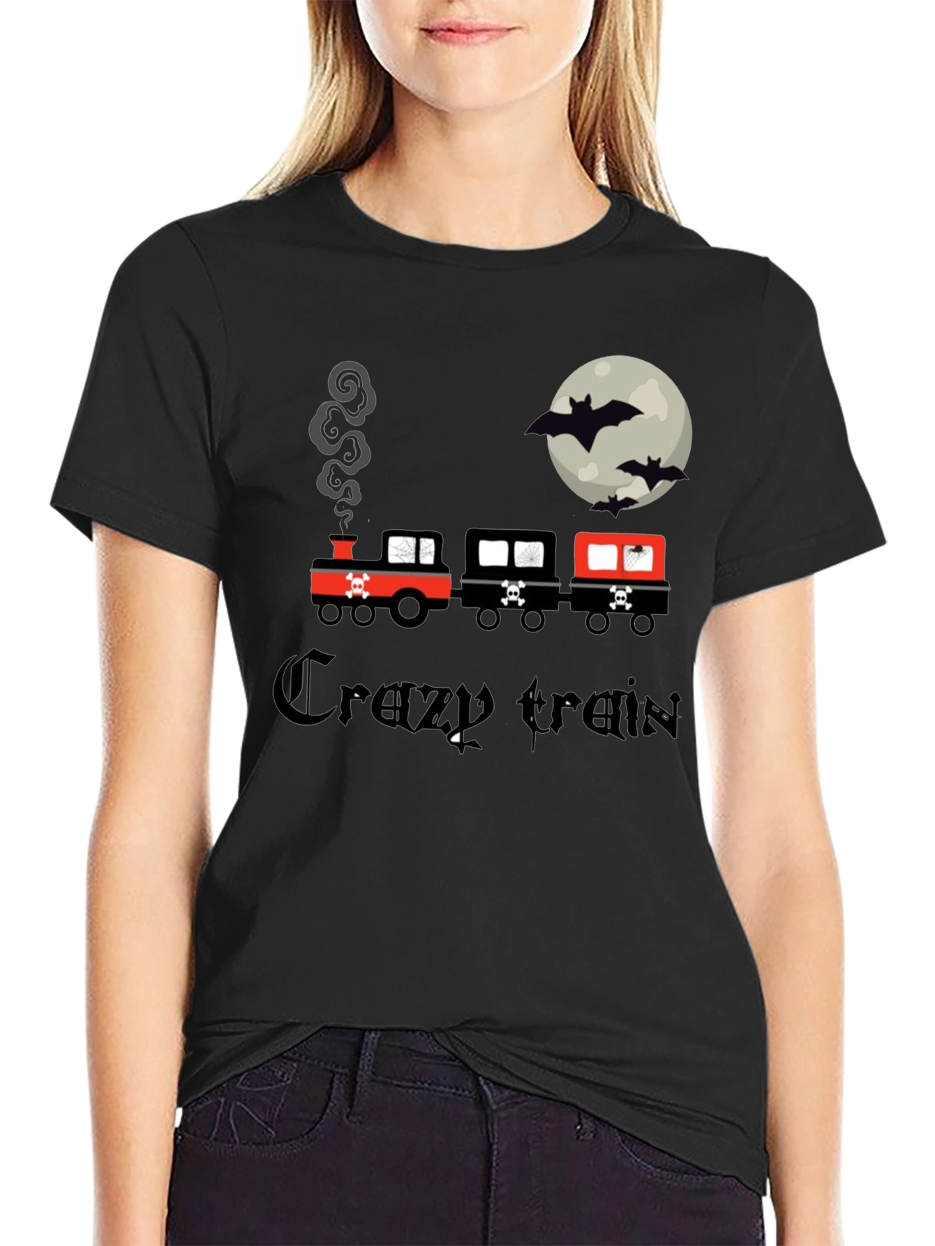 Crazy Train Halloween Black T-Shirt