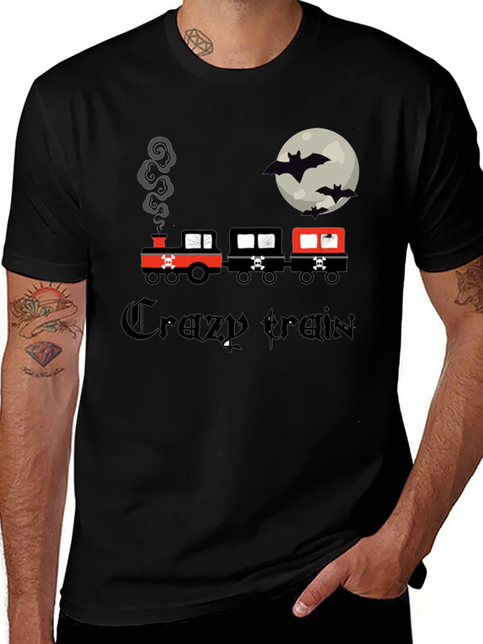 Crazy Train Halloween Black T-Shirt