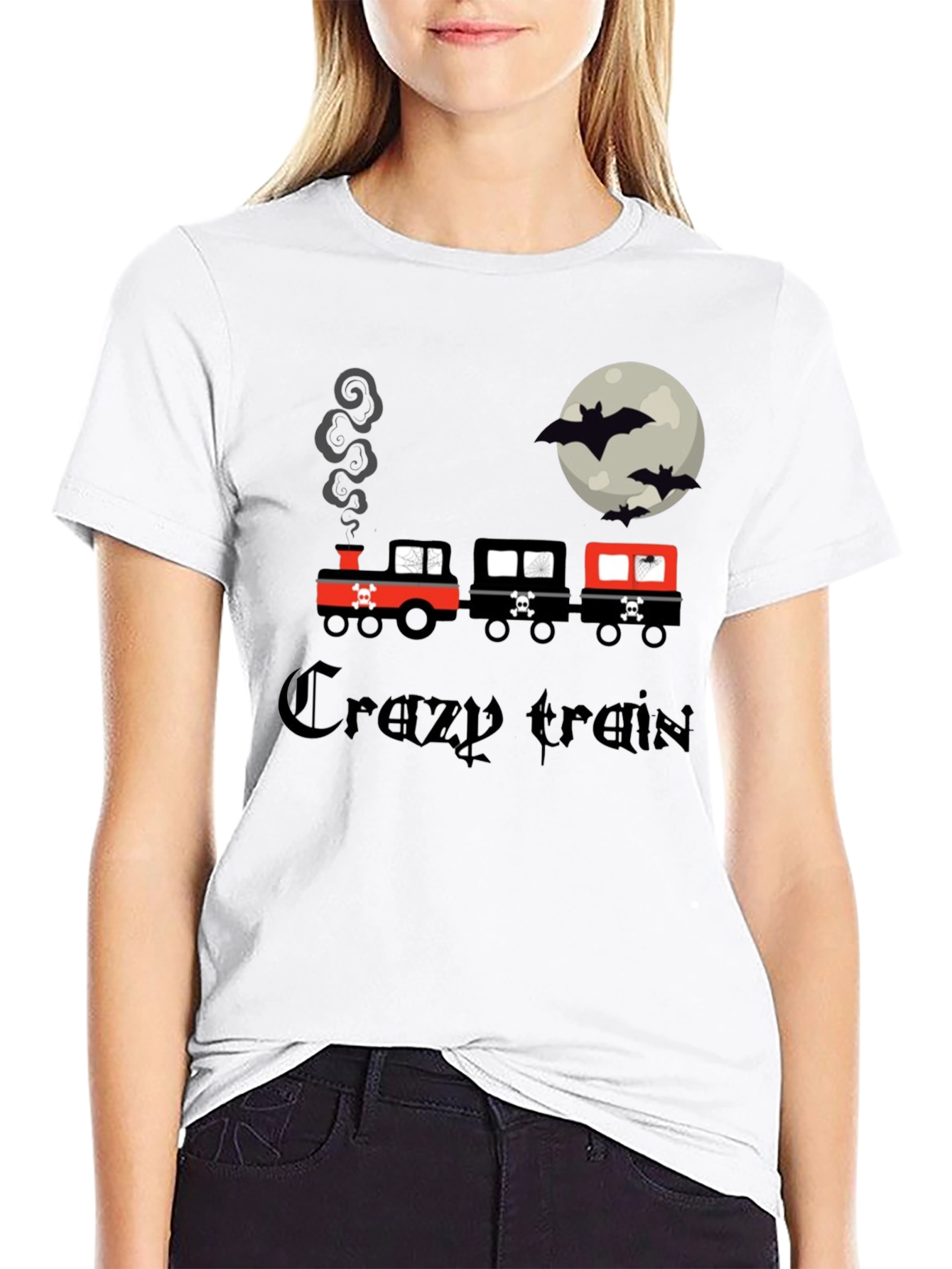 Crazy Train Halloween Black T-Shirt