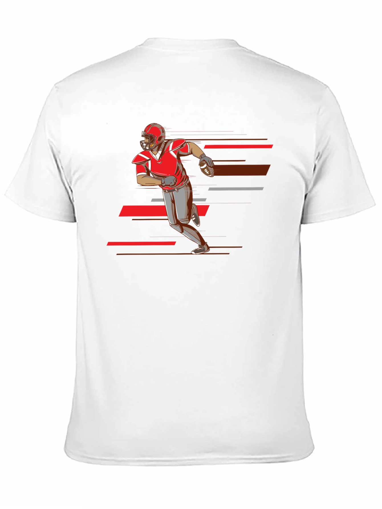 Football Player Graphic Tee - Black