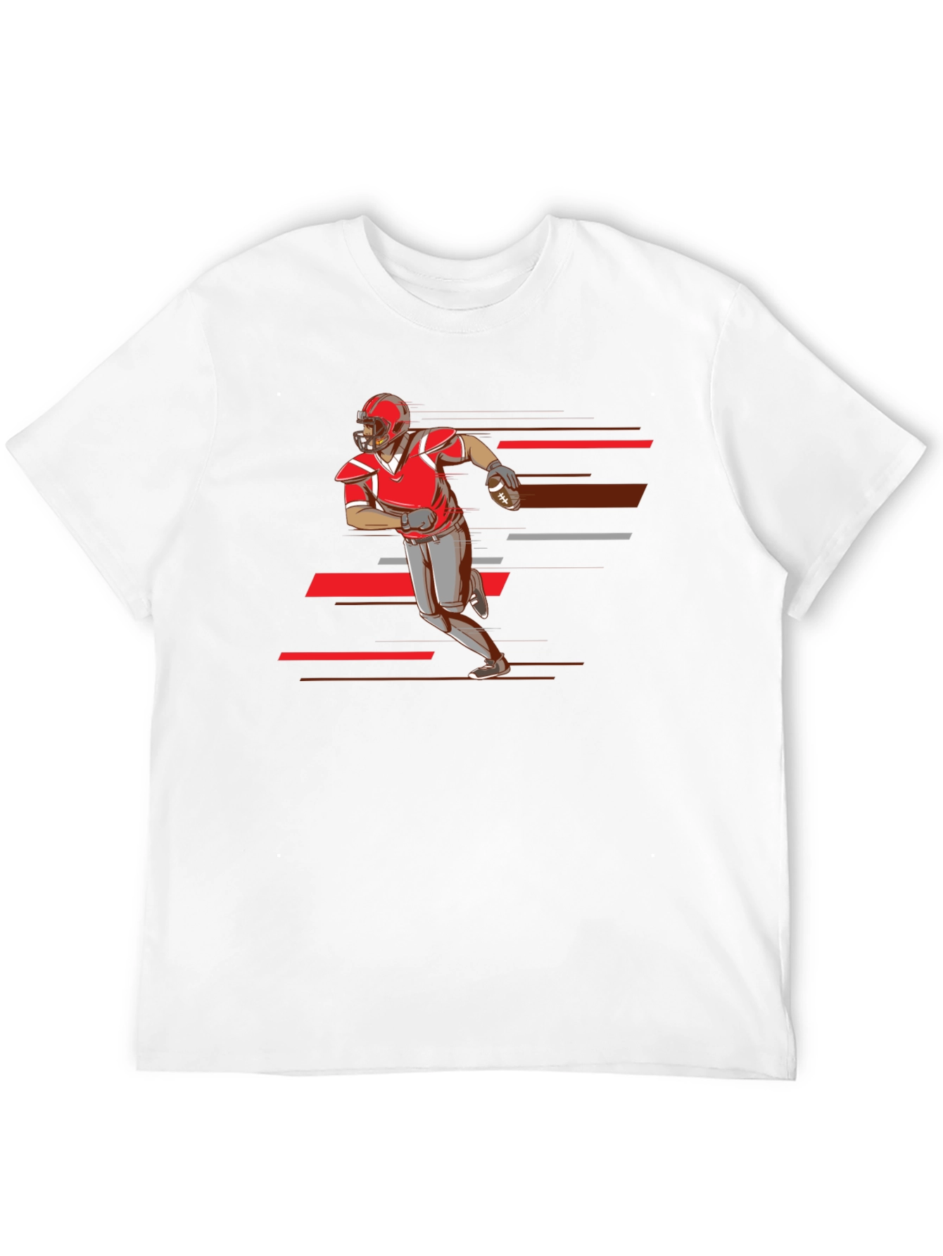 Football Player Graphic Tee - Black