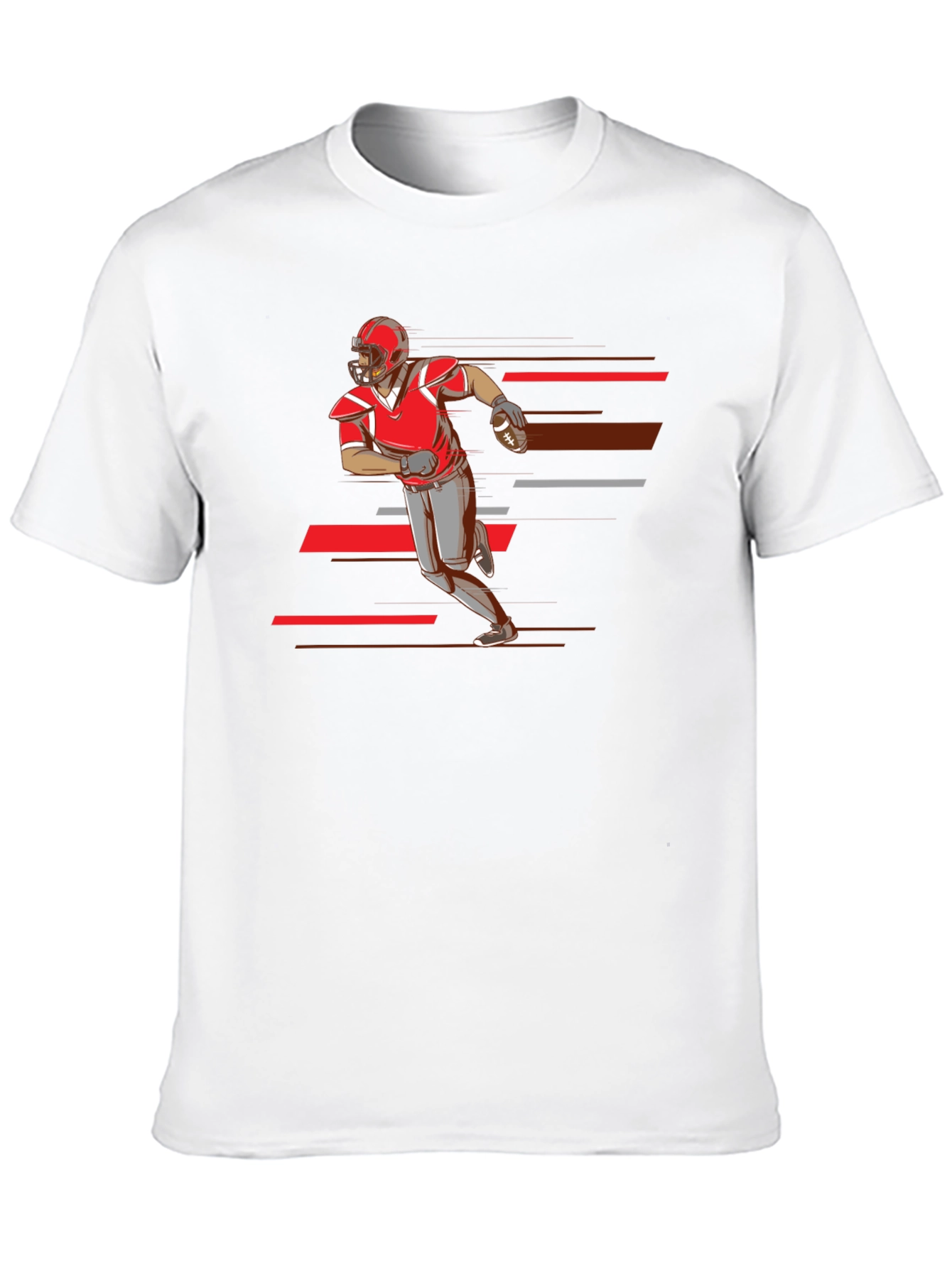 Football Player Graphic Tee - Black