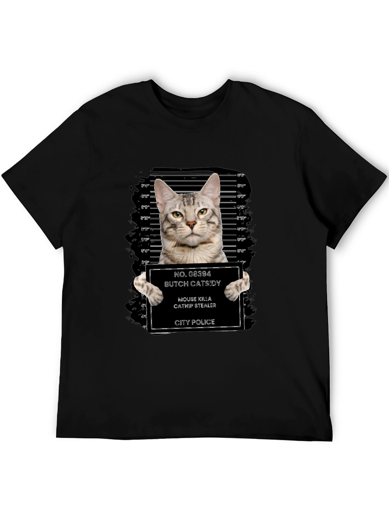 Butch Catsidy Cat Mugshot Graphic Tee
