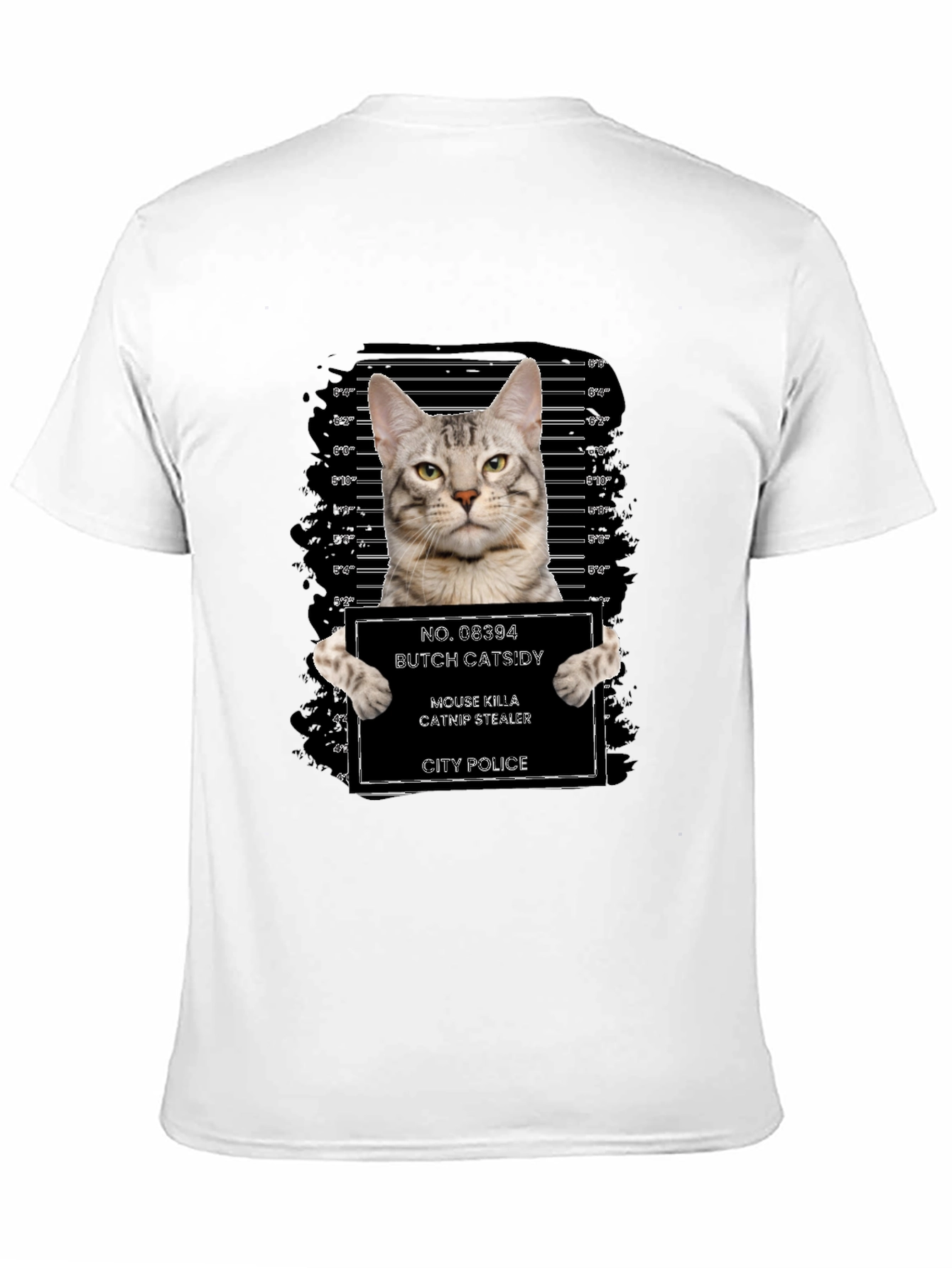 Butch Catsidy Cat Mugshot Graphic Tee