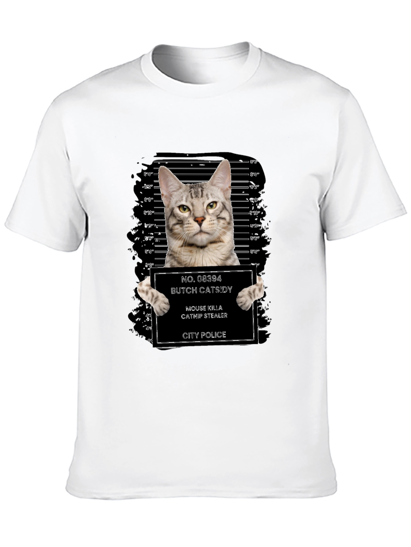 Butch Catsidy Cat Mugshot Graphic Tee
