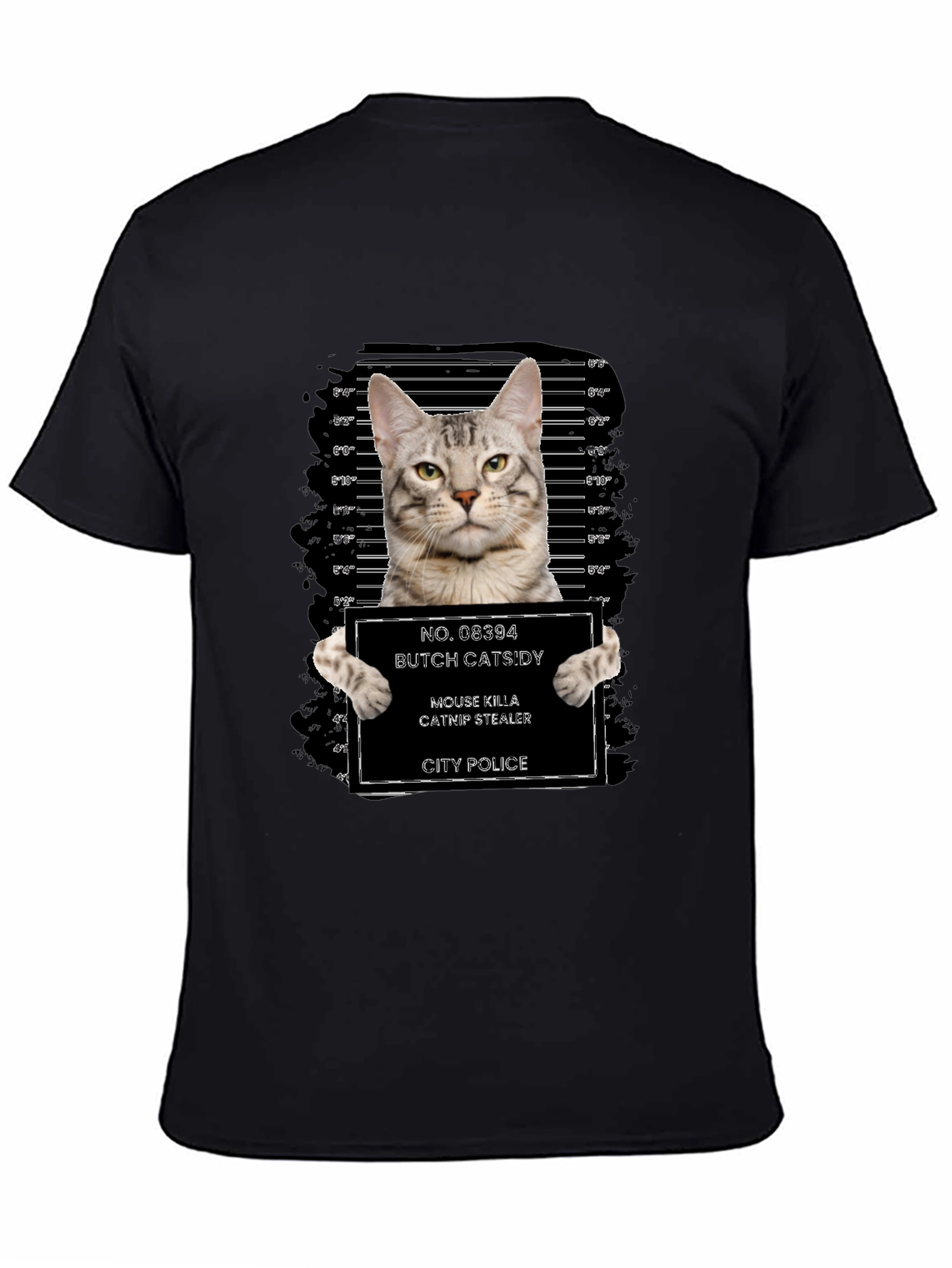 Butch Catsidy Cat Mugshot Graphic Tee