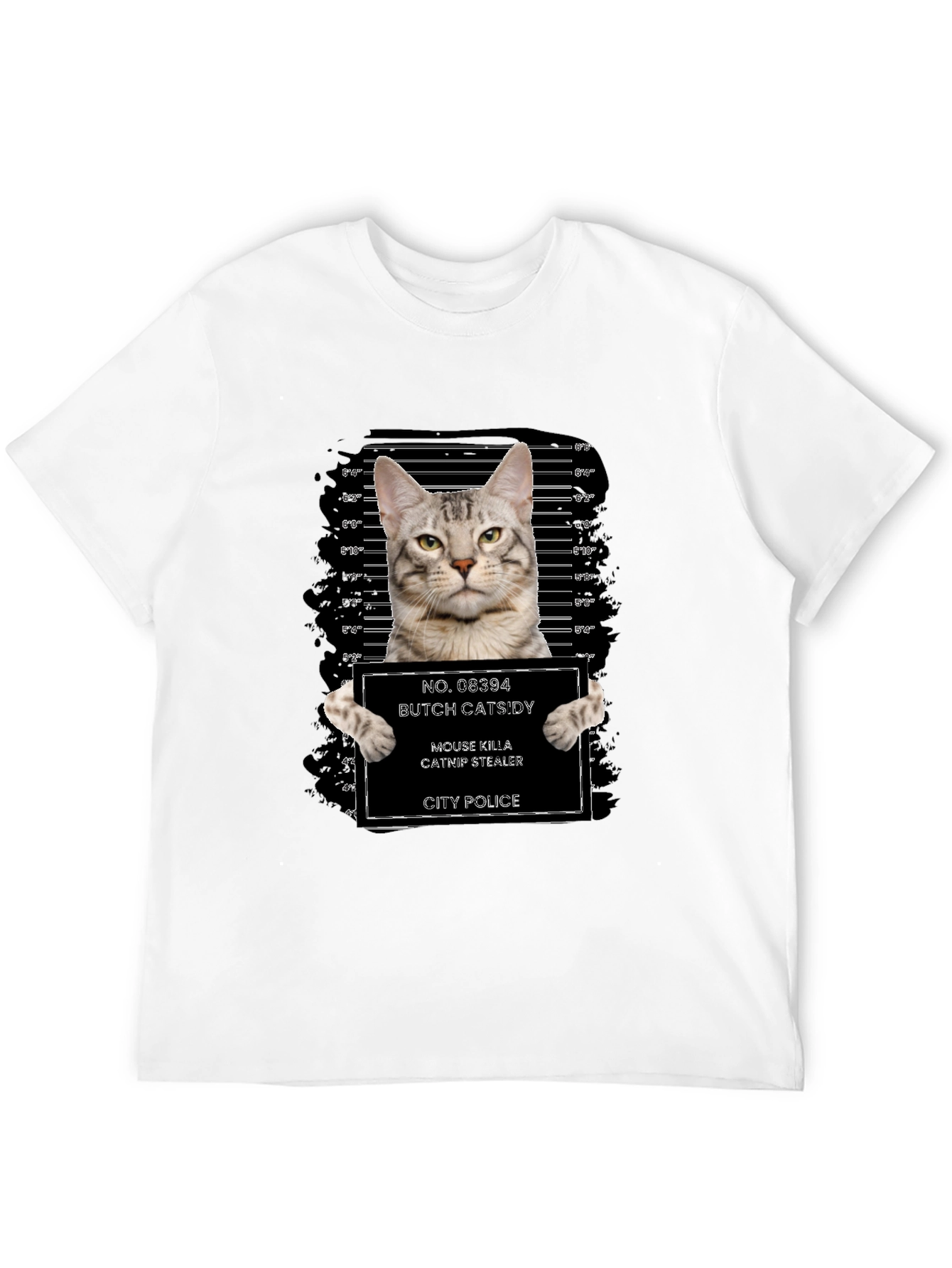 Butch Catsidy Cat Mugshot Graphic Tee