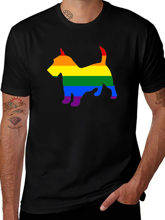 Rainbow Dog Silhouette Tee - Pride Apparel