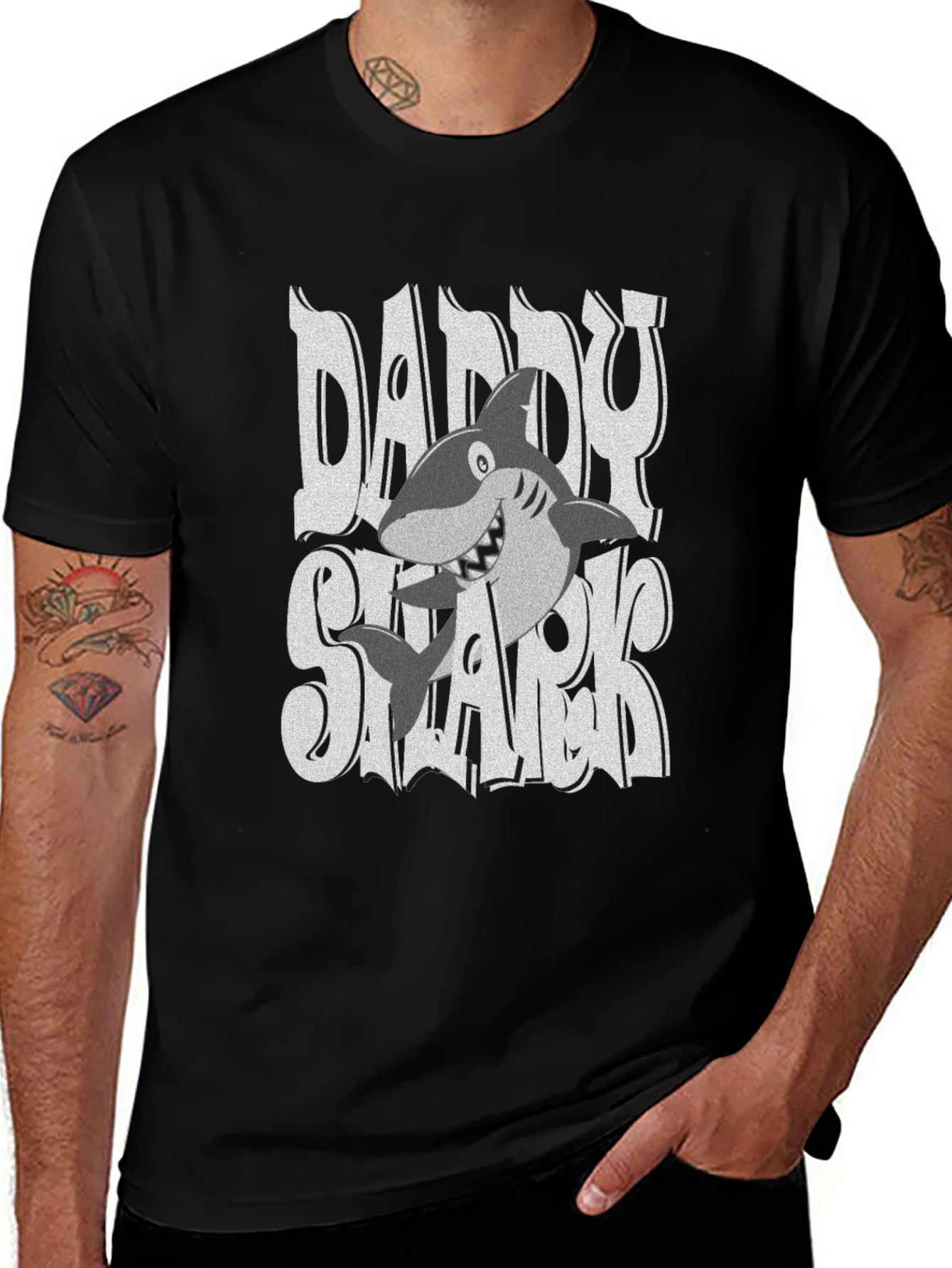 Daddy Shark Graphic Print Tee
