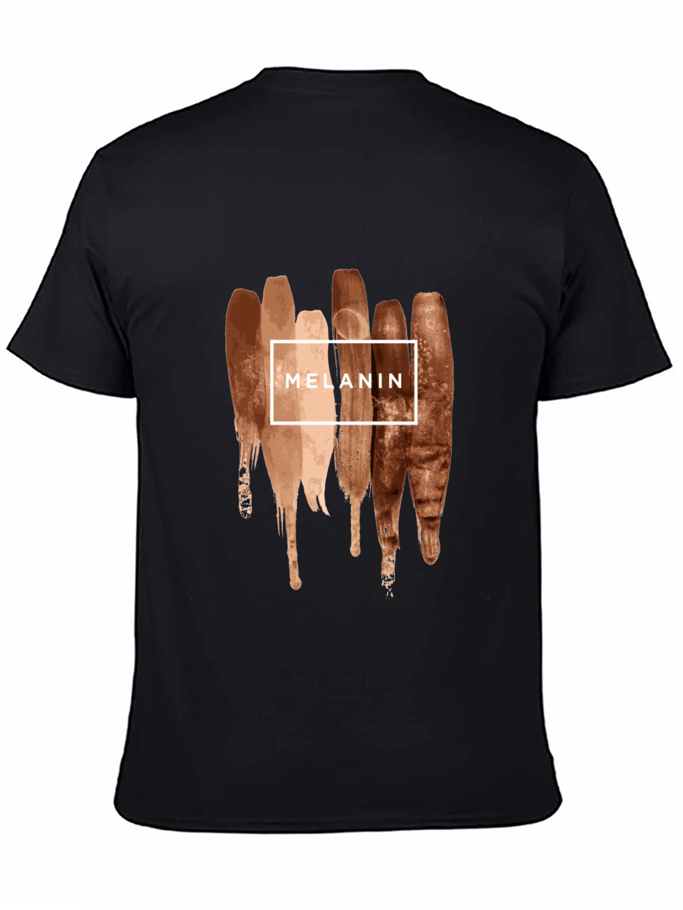 Melanin Brush Stroke Graphic Tee - Black
