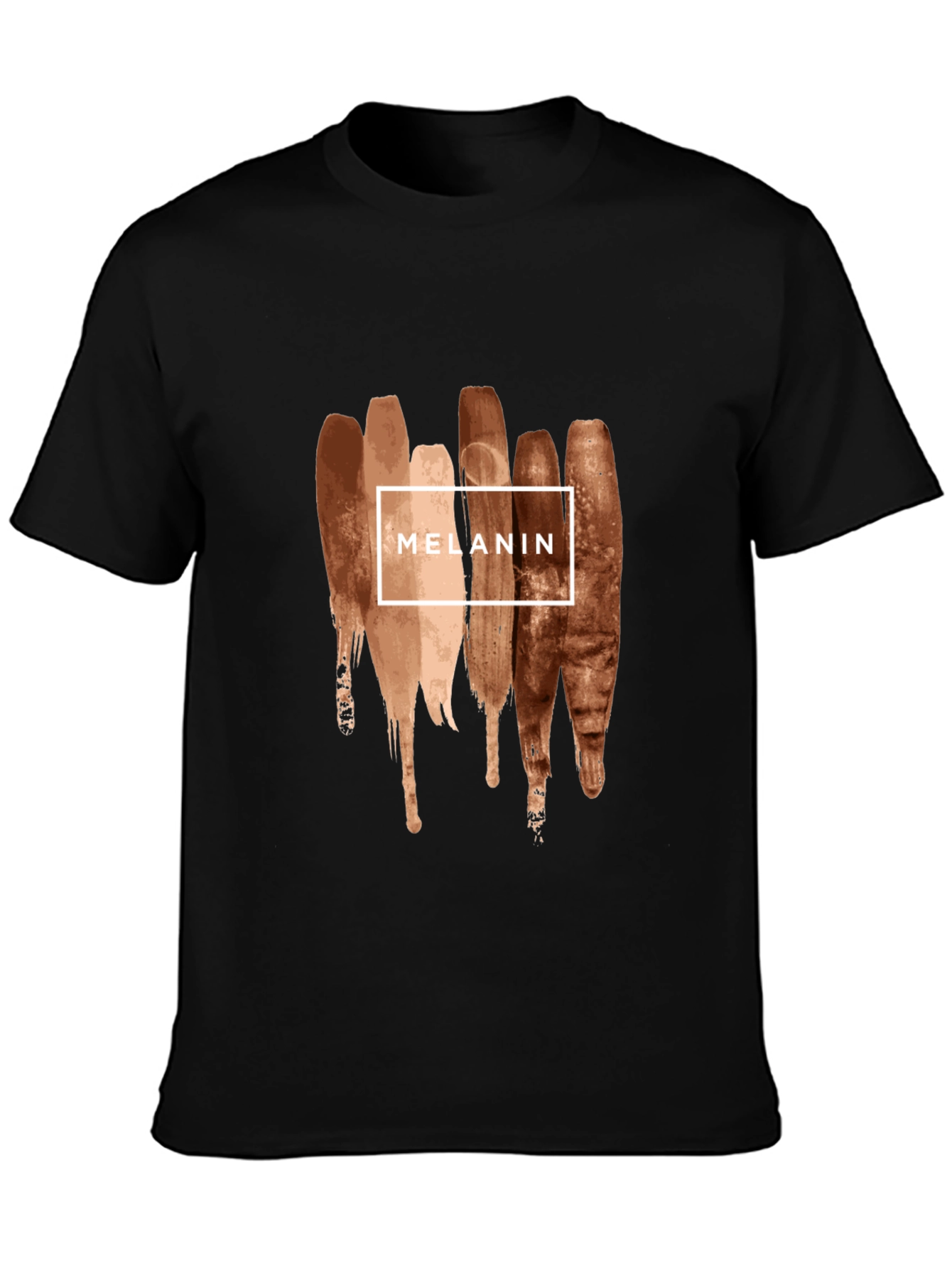Melanin Brush Stroke Graphic Tee - Black