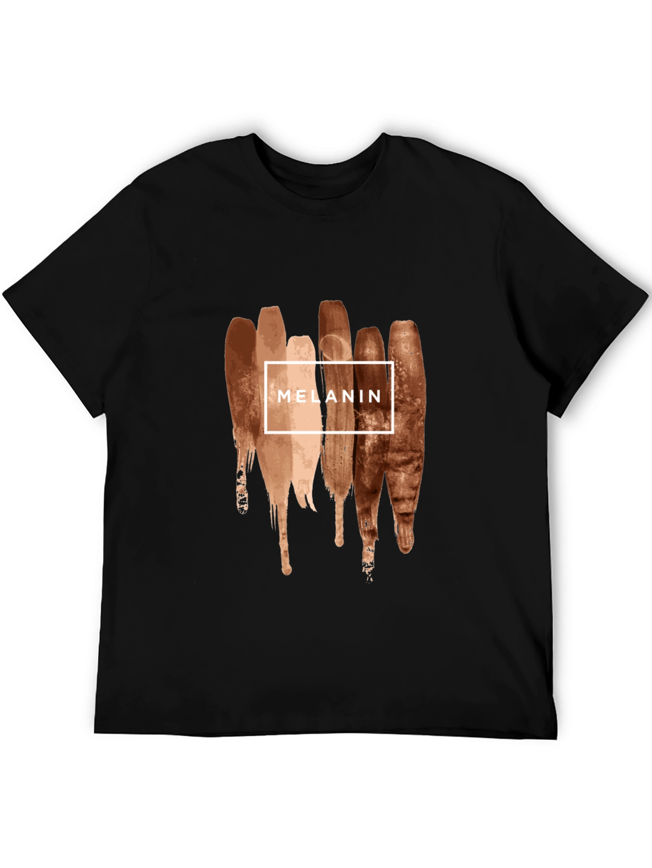Melanin Brush Stroke Graphic Tee - Black