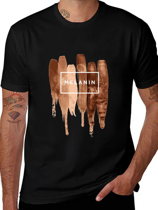 Melanin Brush Stroke Graphic Tee - Black