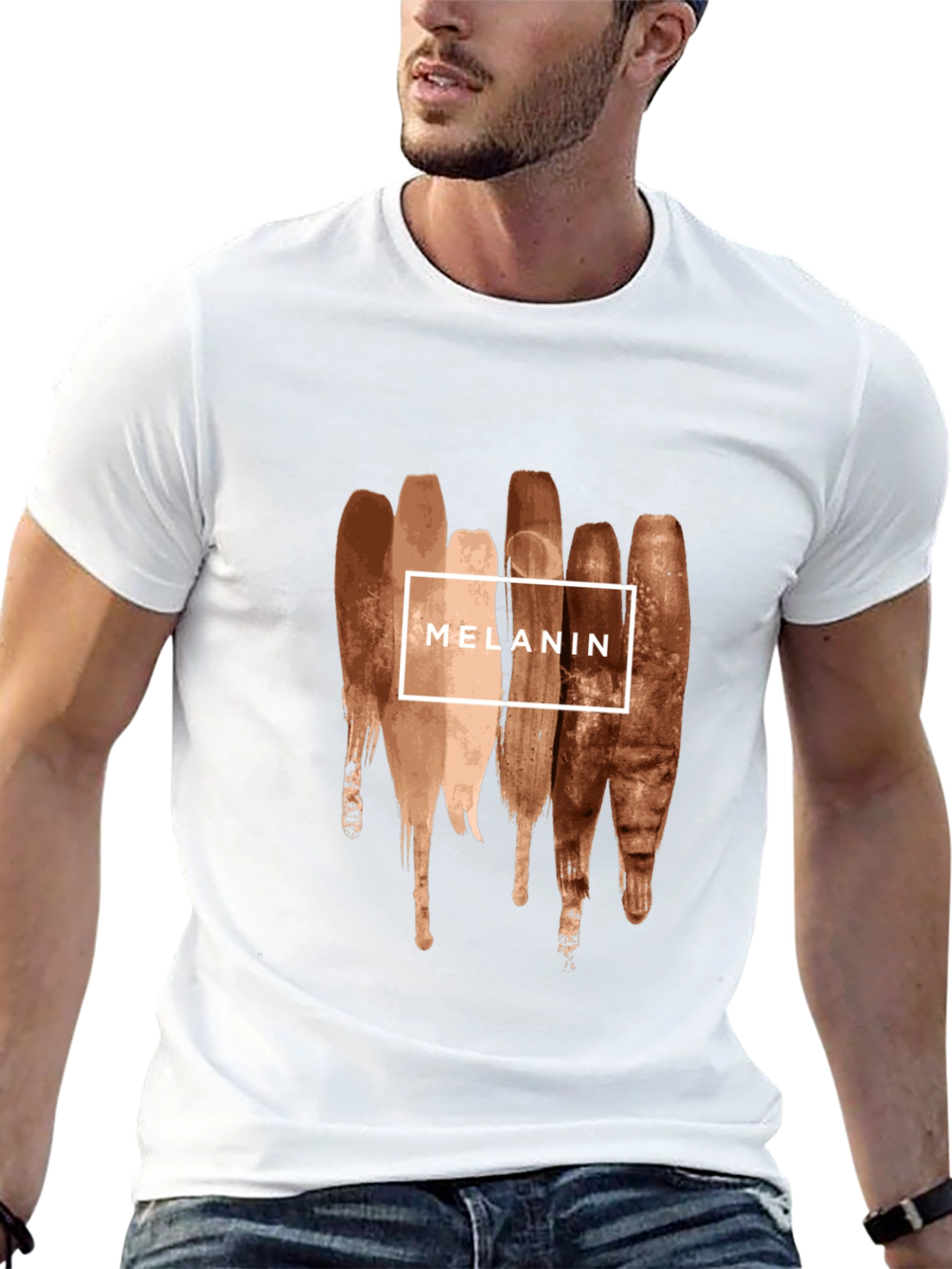 Melanin Brush Stroke Graphic Tee - Black