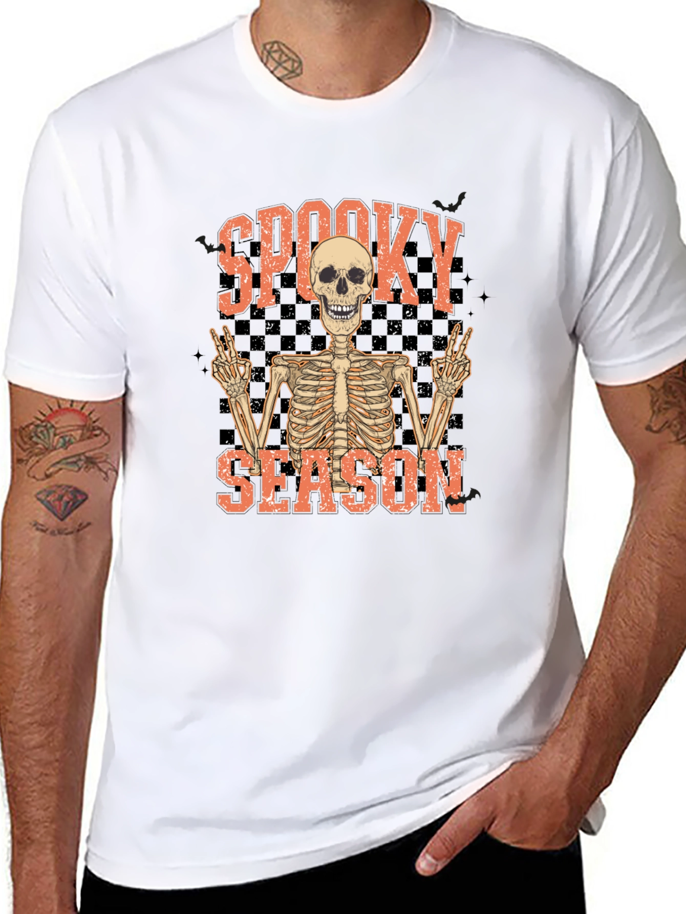 Spooky Season Skeleton Graphic T-Shirt