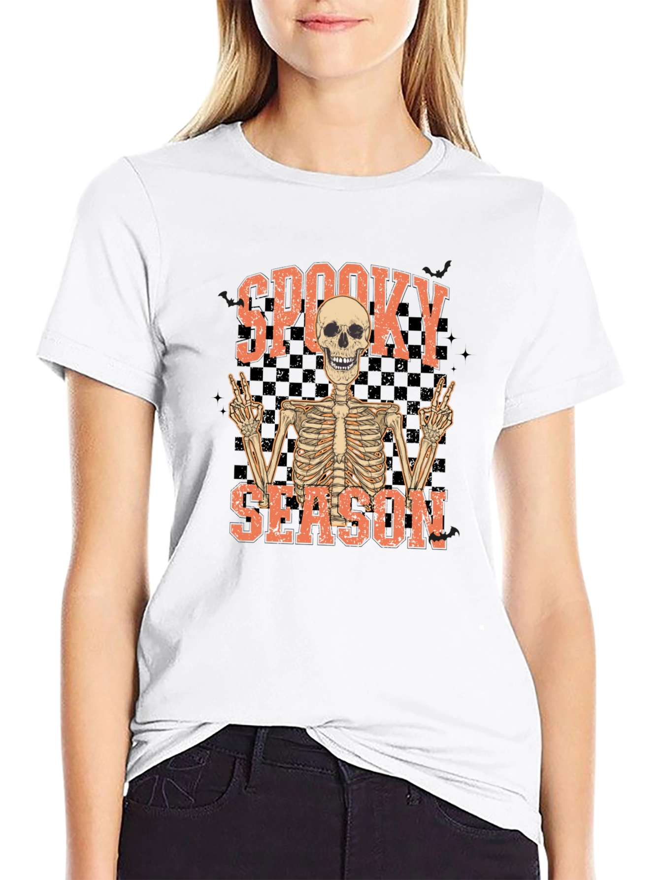 Spooky Season Skeleton Graphic T-Shirt
