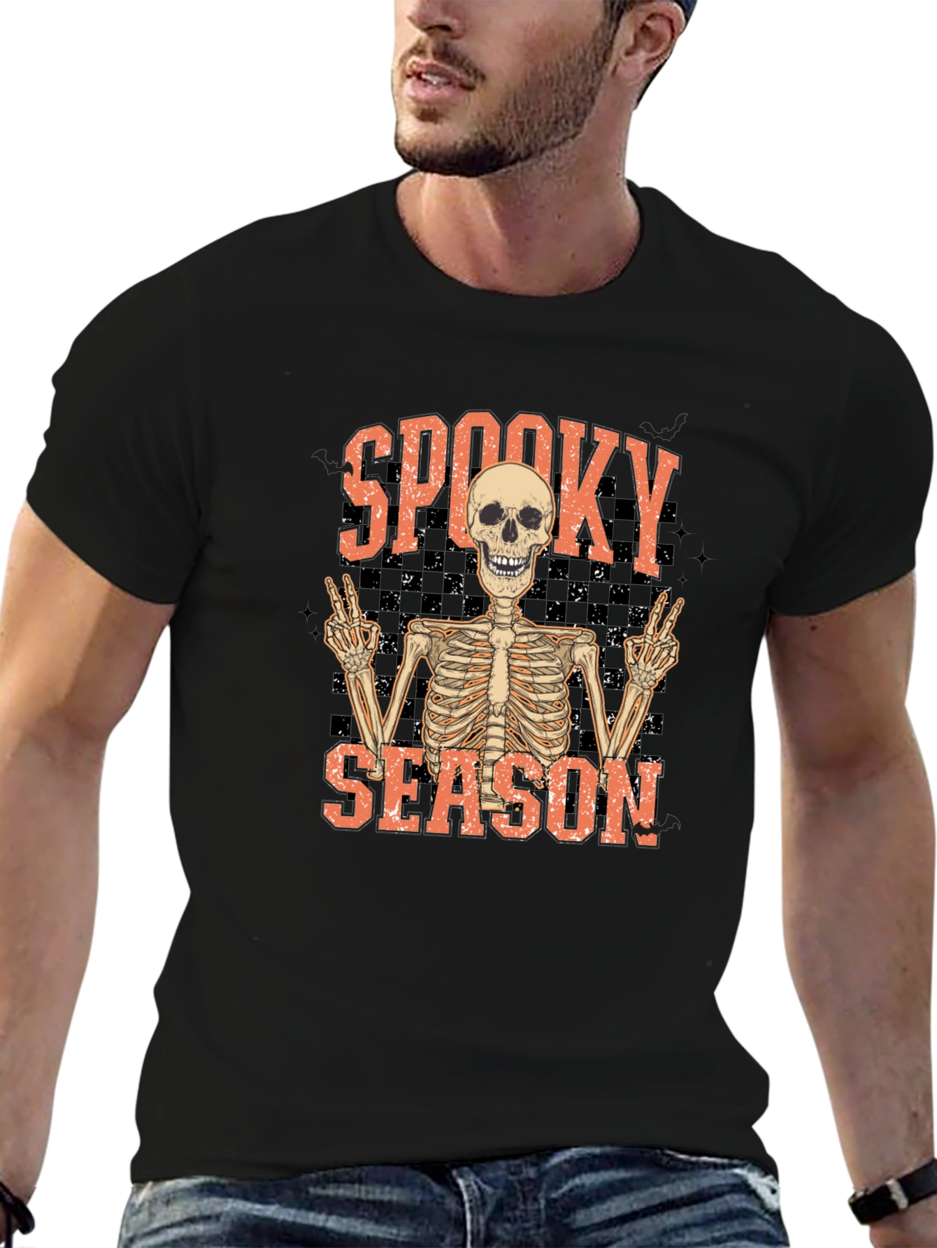 Spooky Season Skeleton Graphic T-Shirt