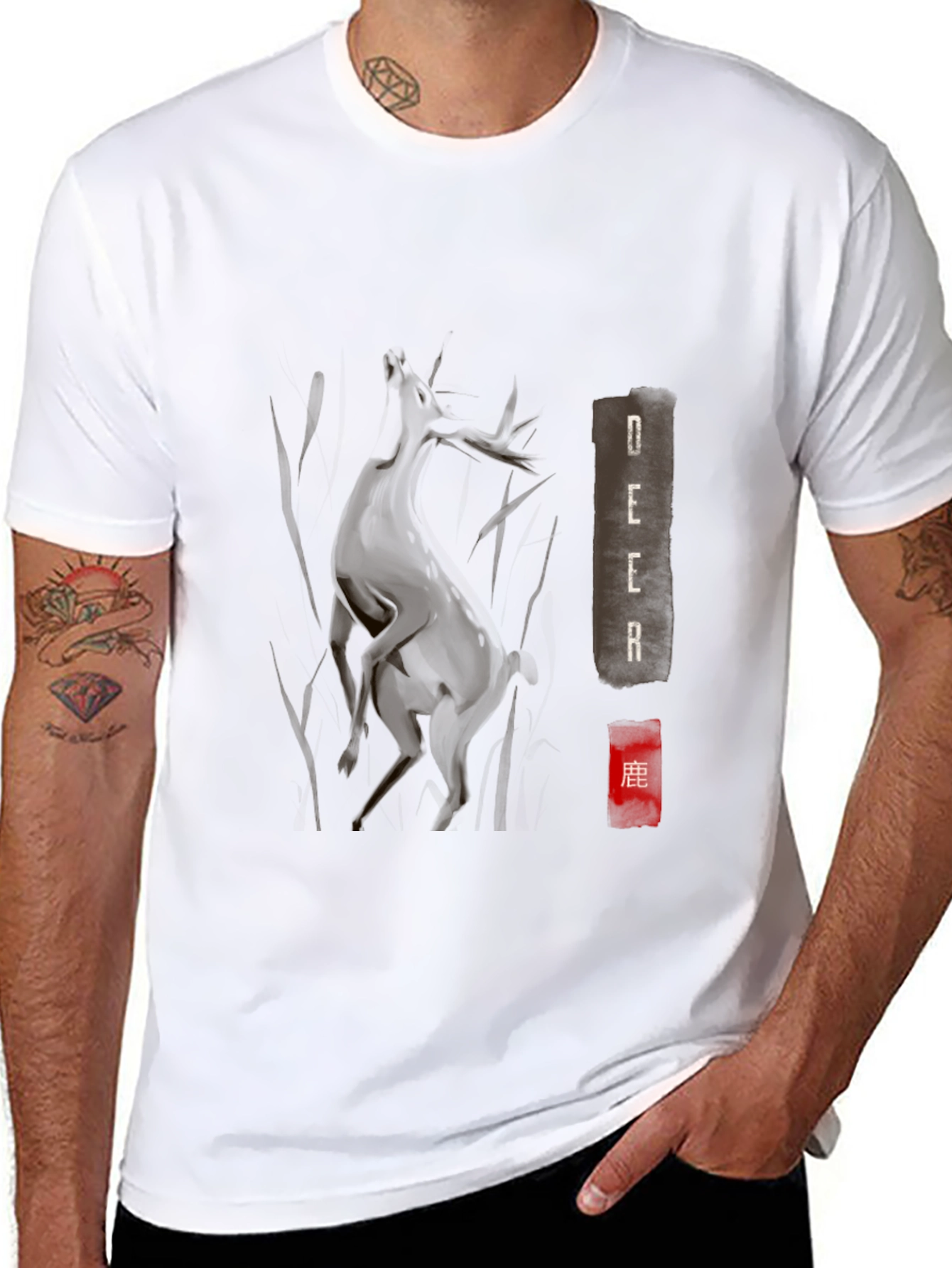 Deer Graphic T-Shirt - Soft Cotton Tee