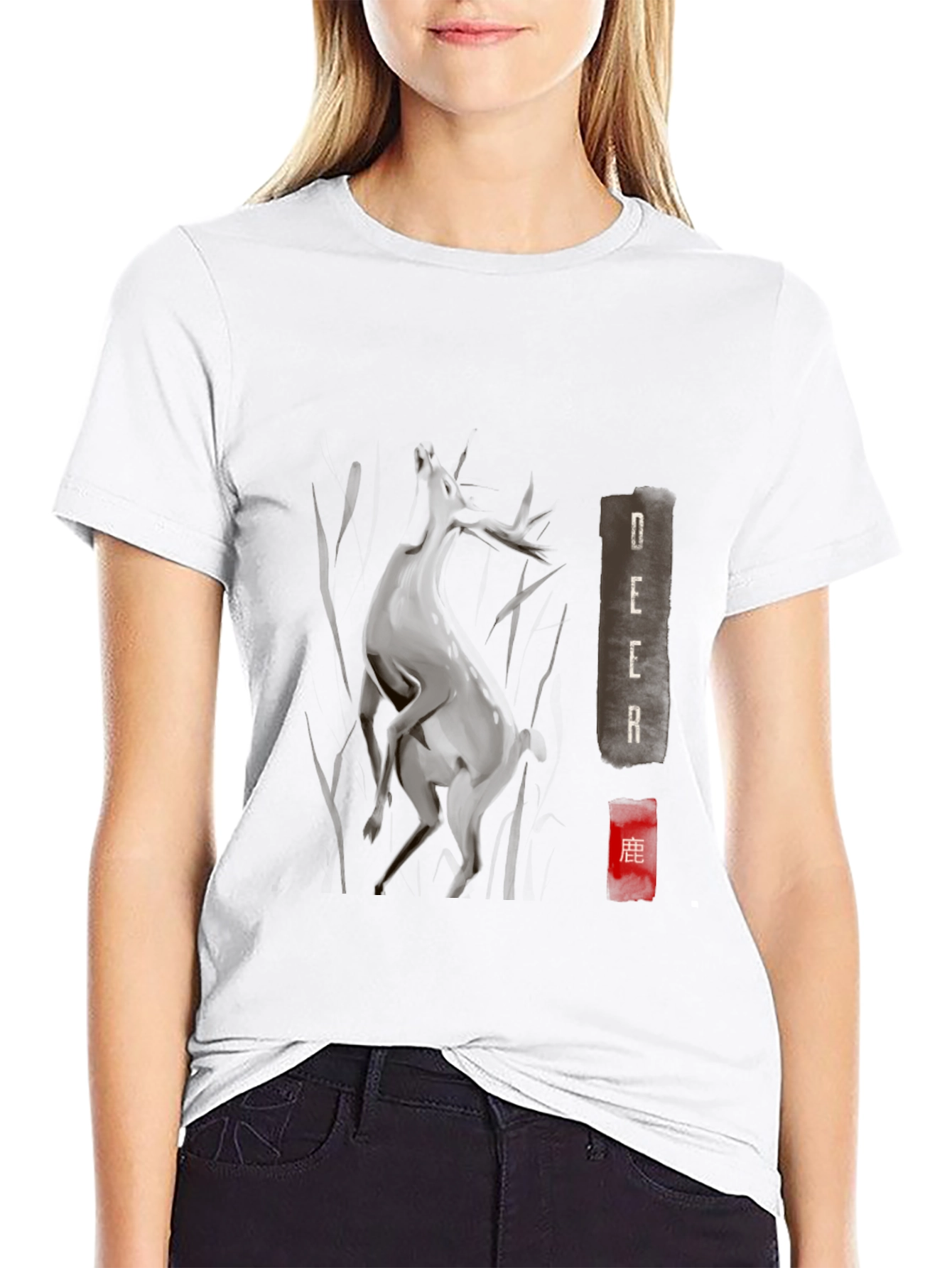 Deer Graphic T-Shirt - Soft Cotton Tee
