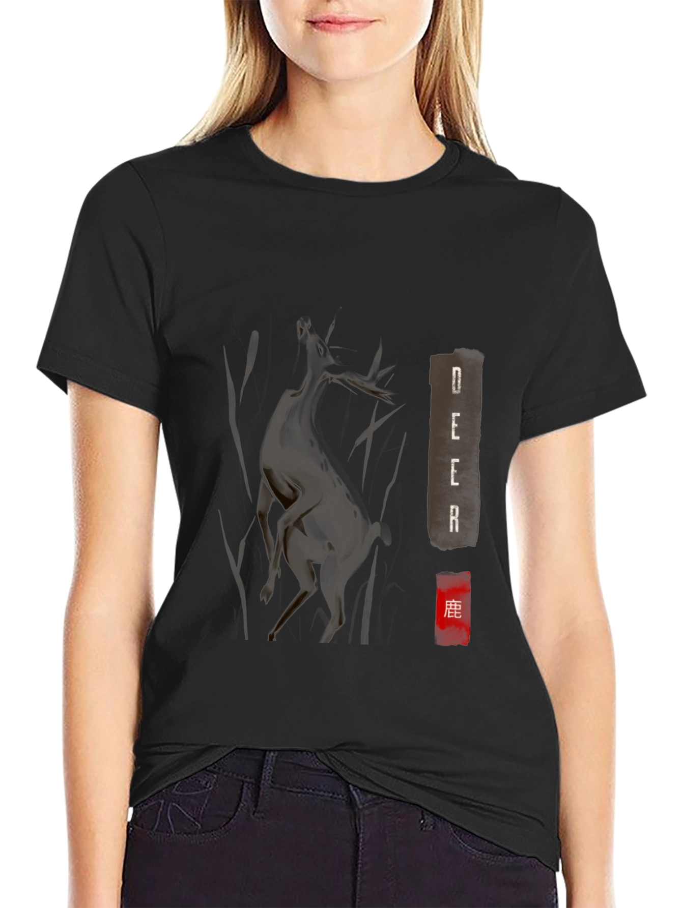 Deer Graphic T-Shirt - Soft Cotton Tee