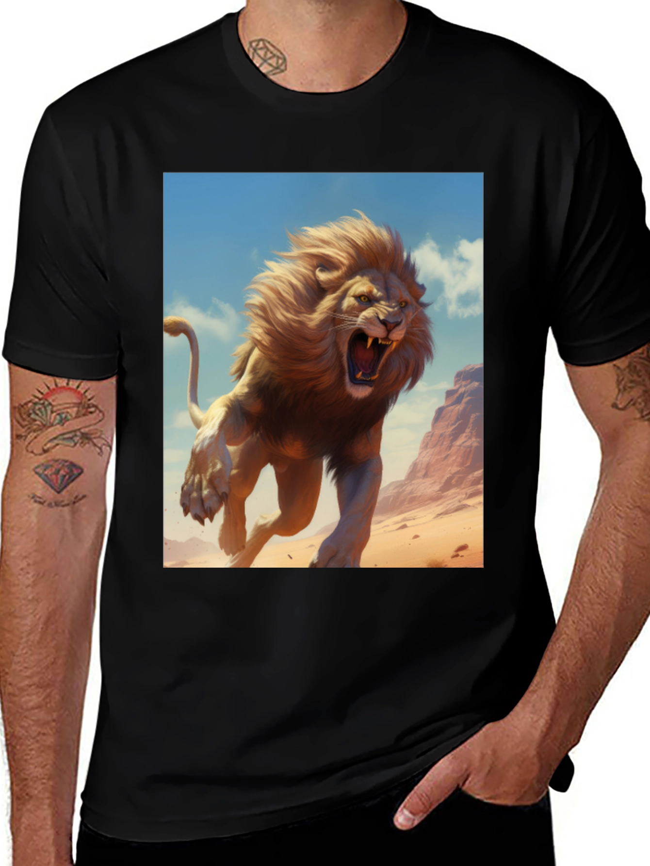 Lion Graphic Tee - Fierce Style