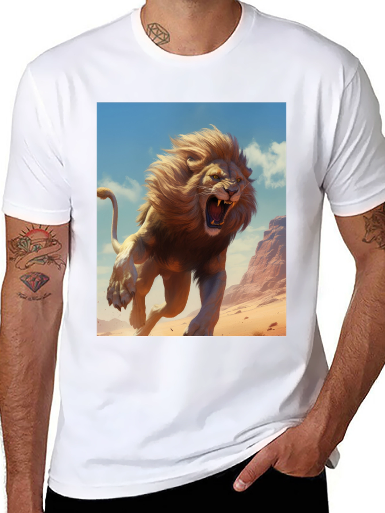 Lion Graphic Tee - Fierce Style