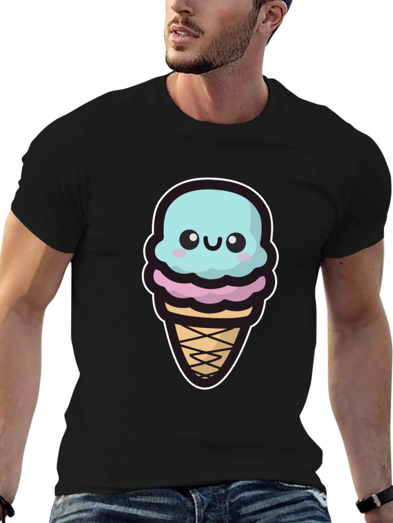 Cute Ice Cream Graphic T-Shirt
