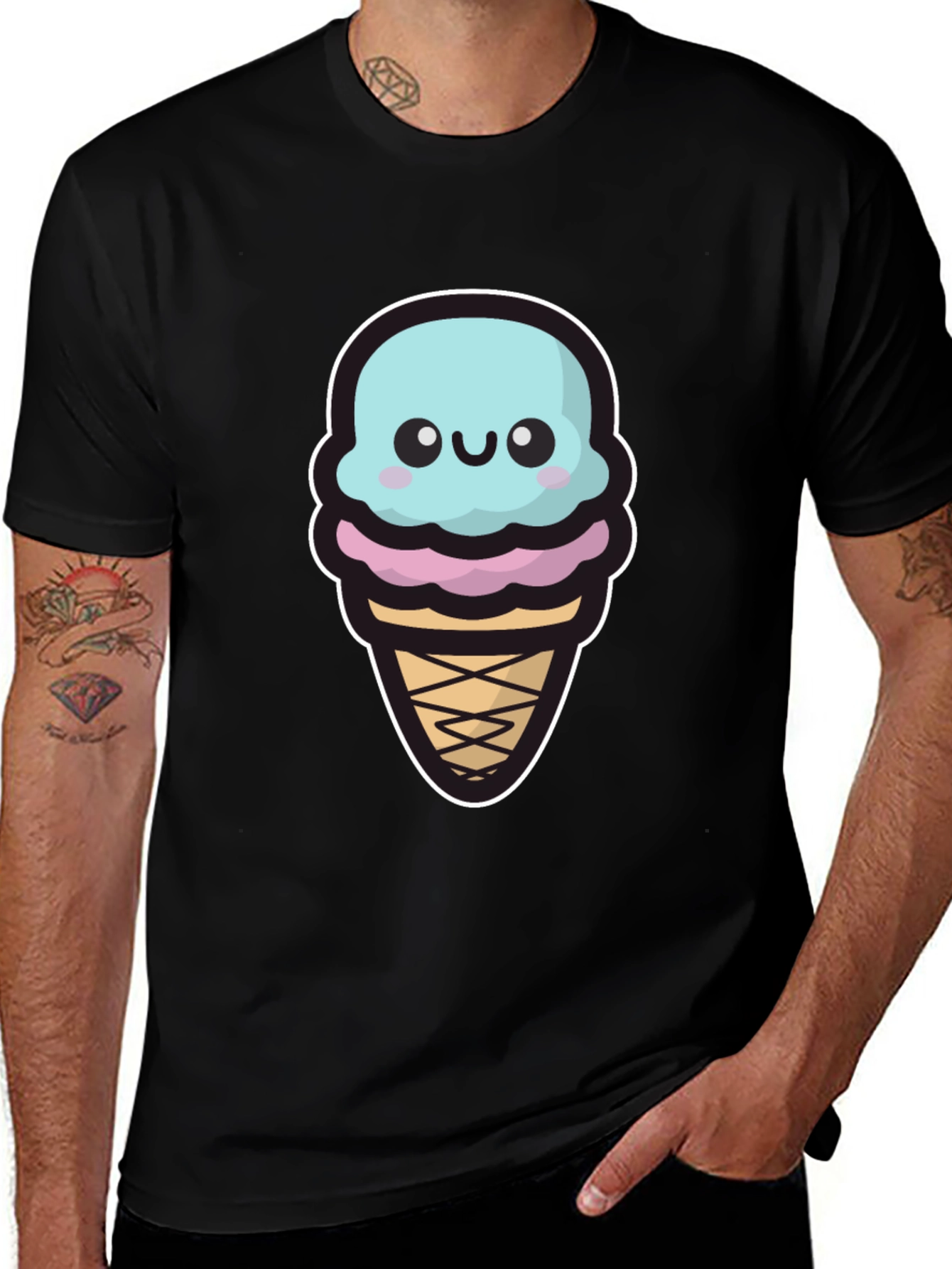 Cute Ice Cream Graphic T-Shirt