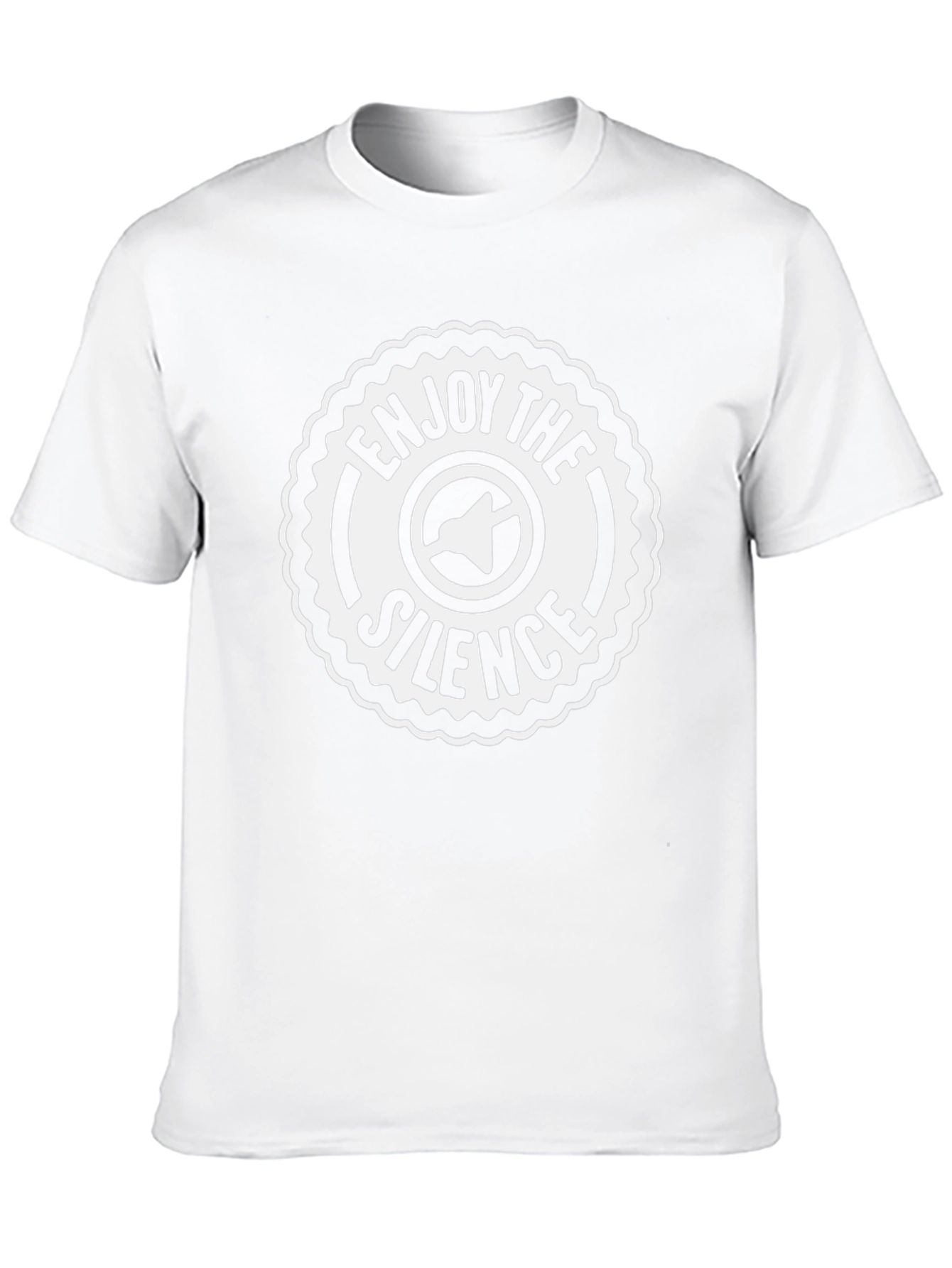 Enjoy The Silence Graphic Tee - Black Crew Neck