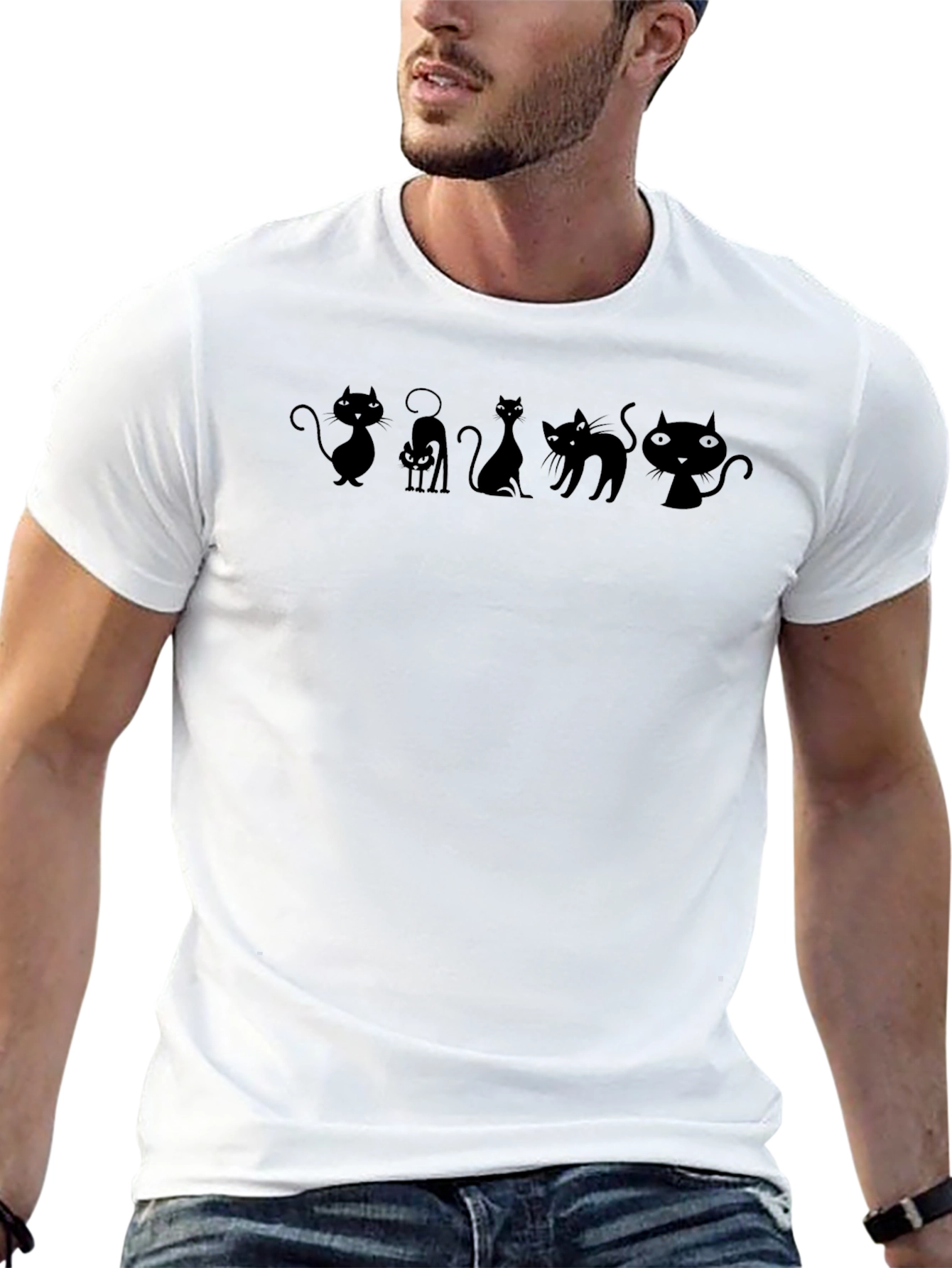 Black Cats T-Shirt - Spooky Silhouettes