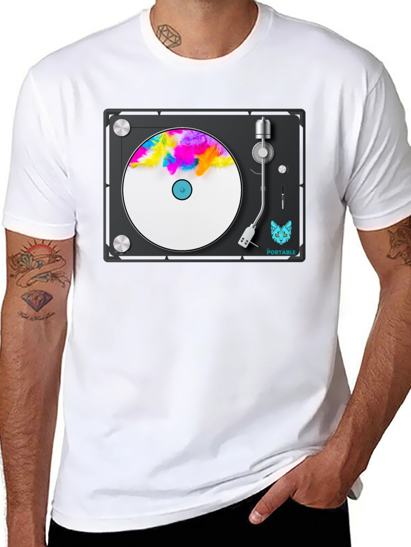 Cool Turntable Graphic T-Shirt