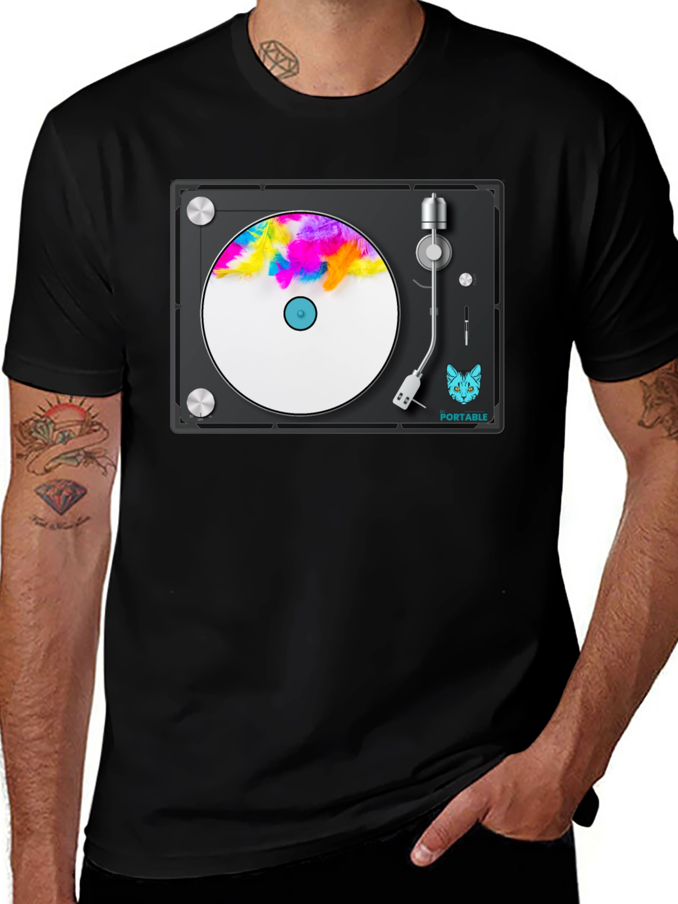 Cool Turntable Graphic T-Shirt