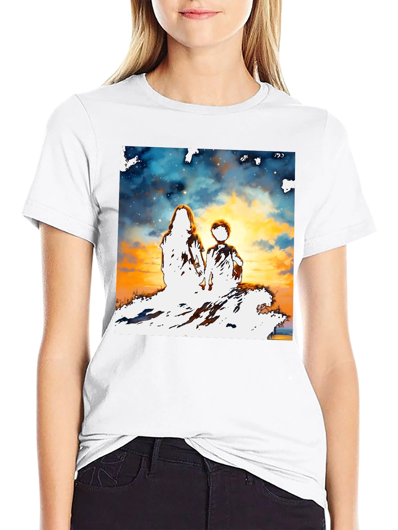 Sunset Child & Mother Graphic Tee