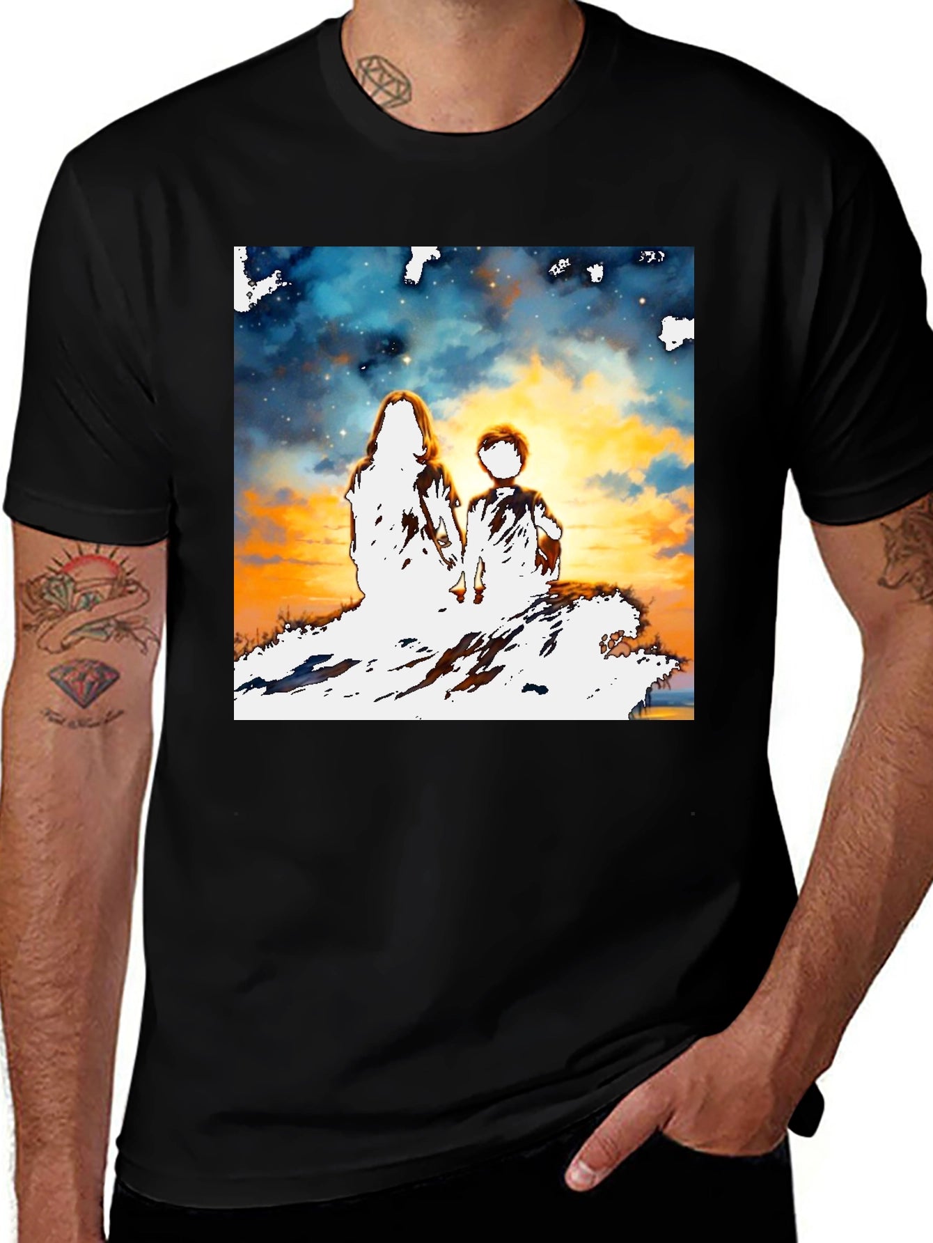Sunset Child & Mother Graphic Tee