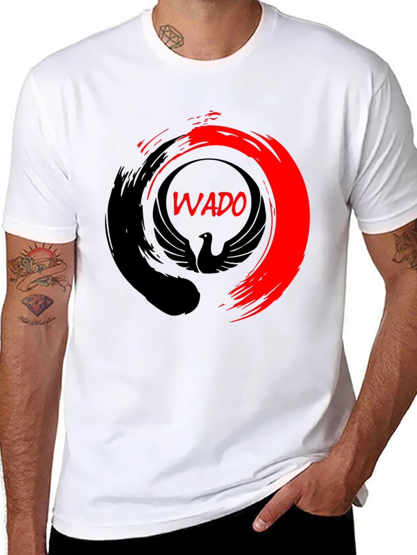Wado Phoenix Graphic Tee - Stylish Black T-Shirt