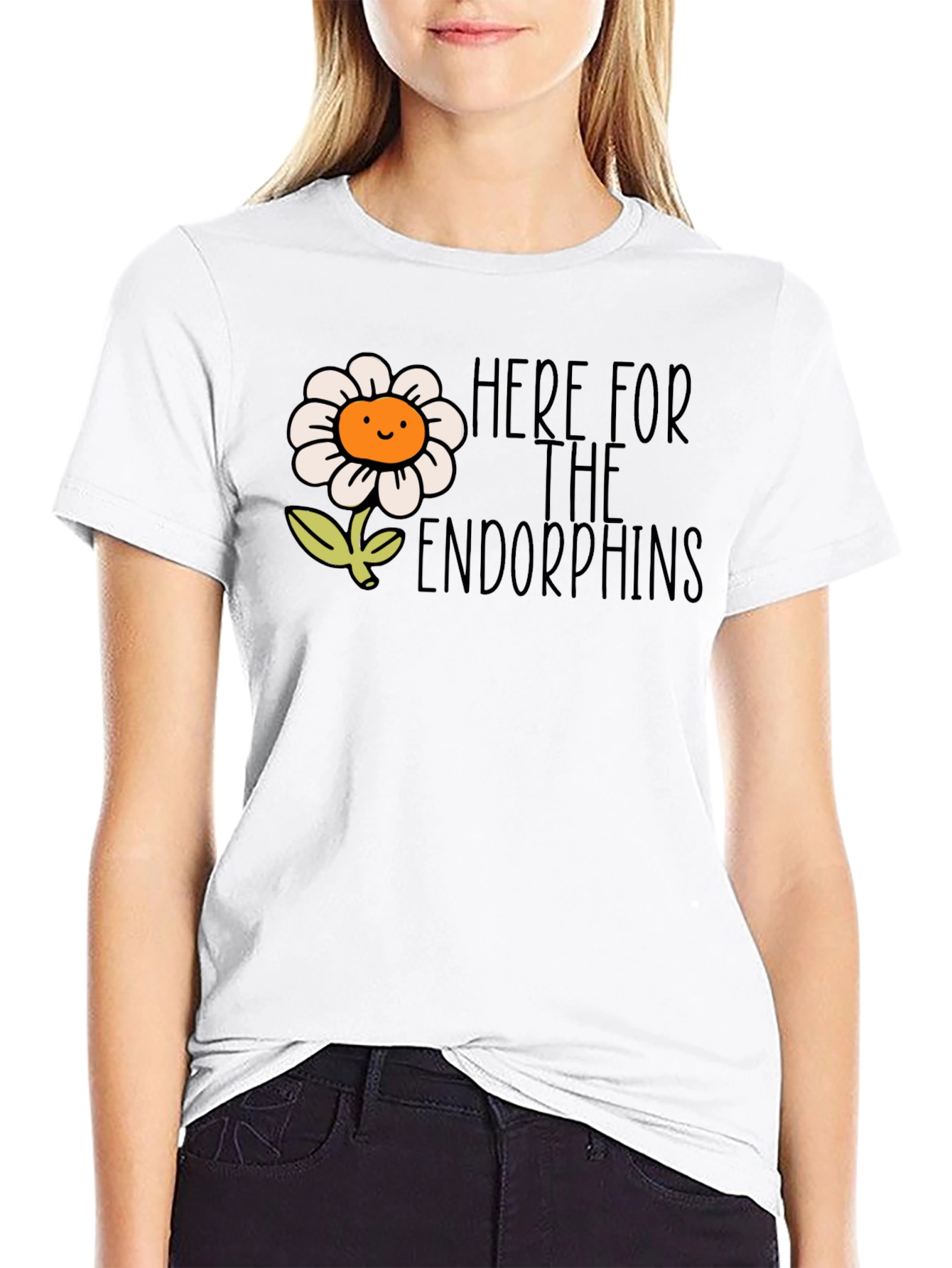 Here for the Endorphins Flower T-Shirt