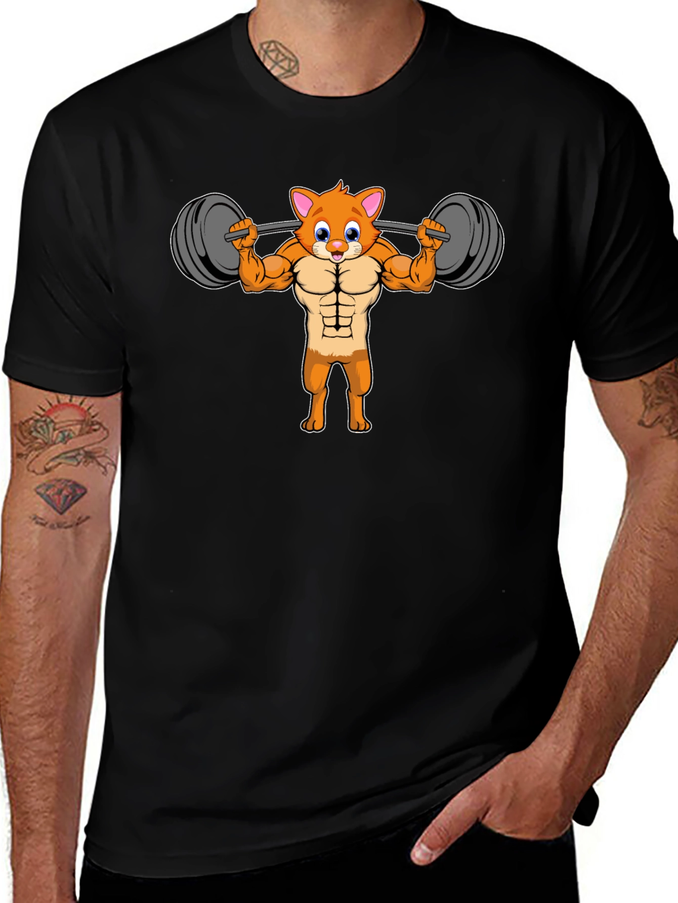 Funny Cat Gym Workout T-Shirt