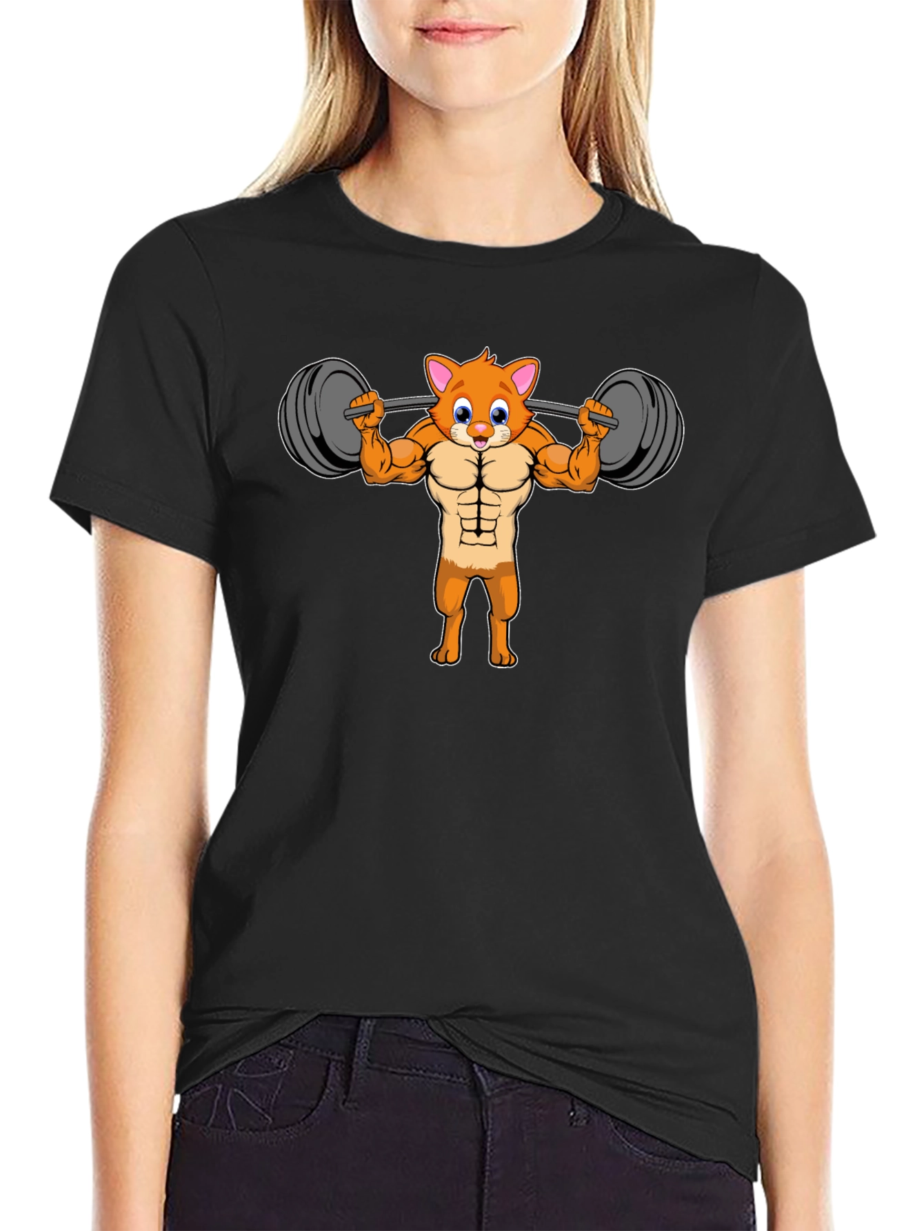 Funny Cat Gym Workout T-Shirt