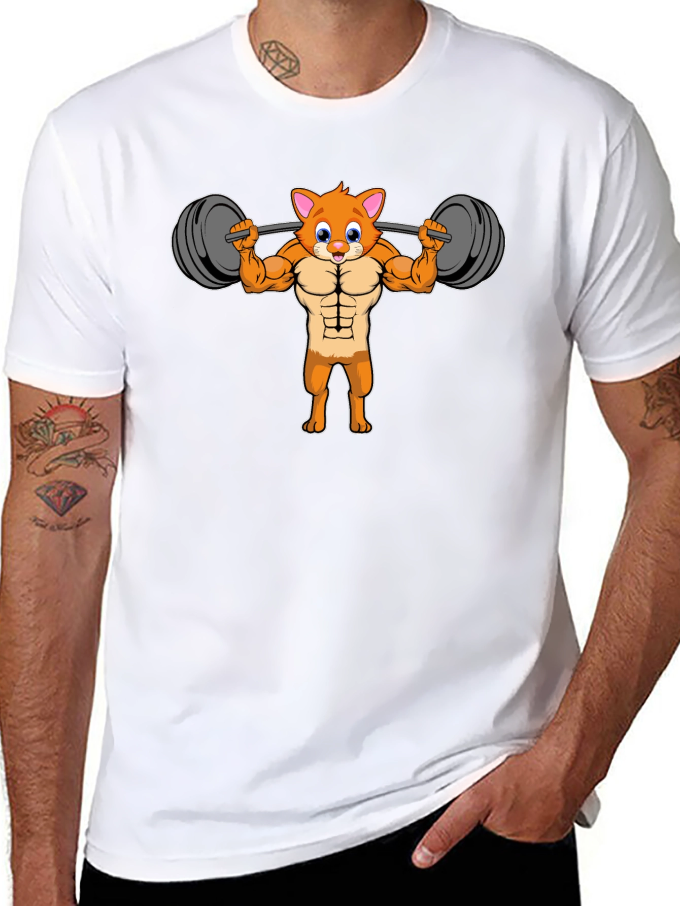 Funny Cat Gym Workout T-Shirt