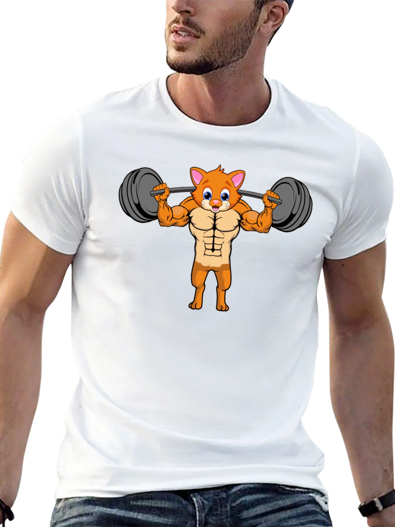 Funny Cat Gym Workout T-Shirt