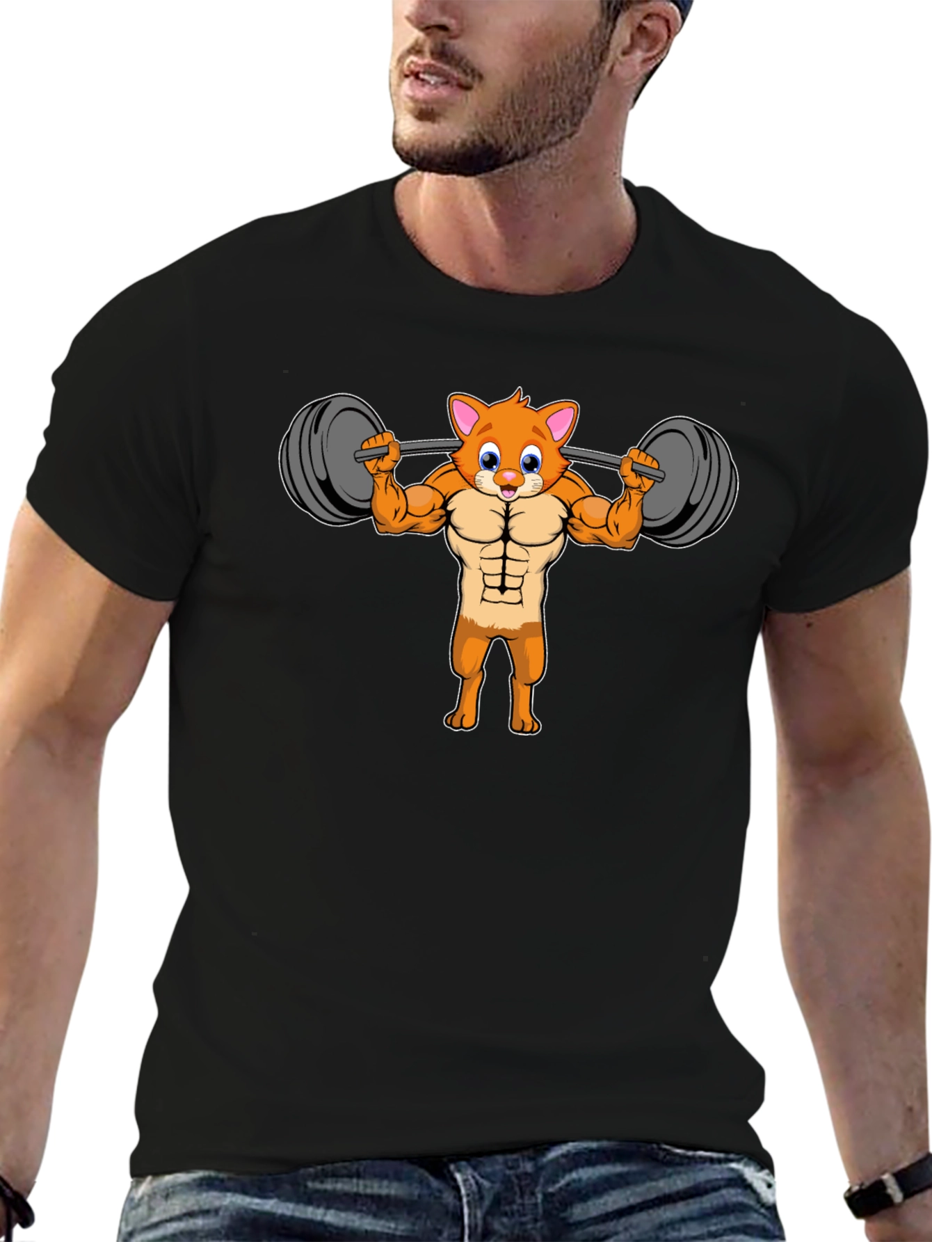 Funny Cat Gym Workout T-Shirt