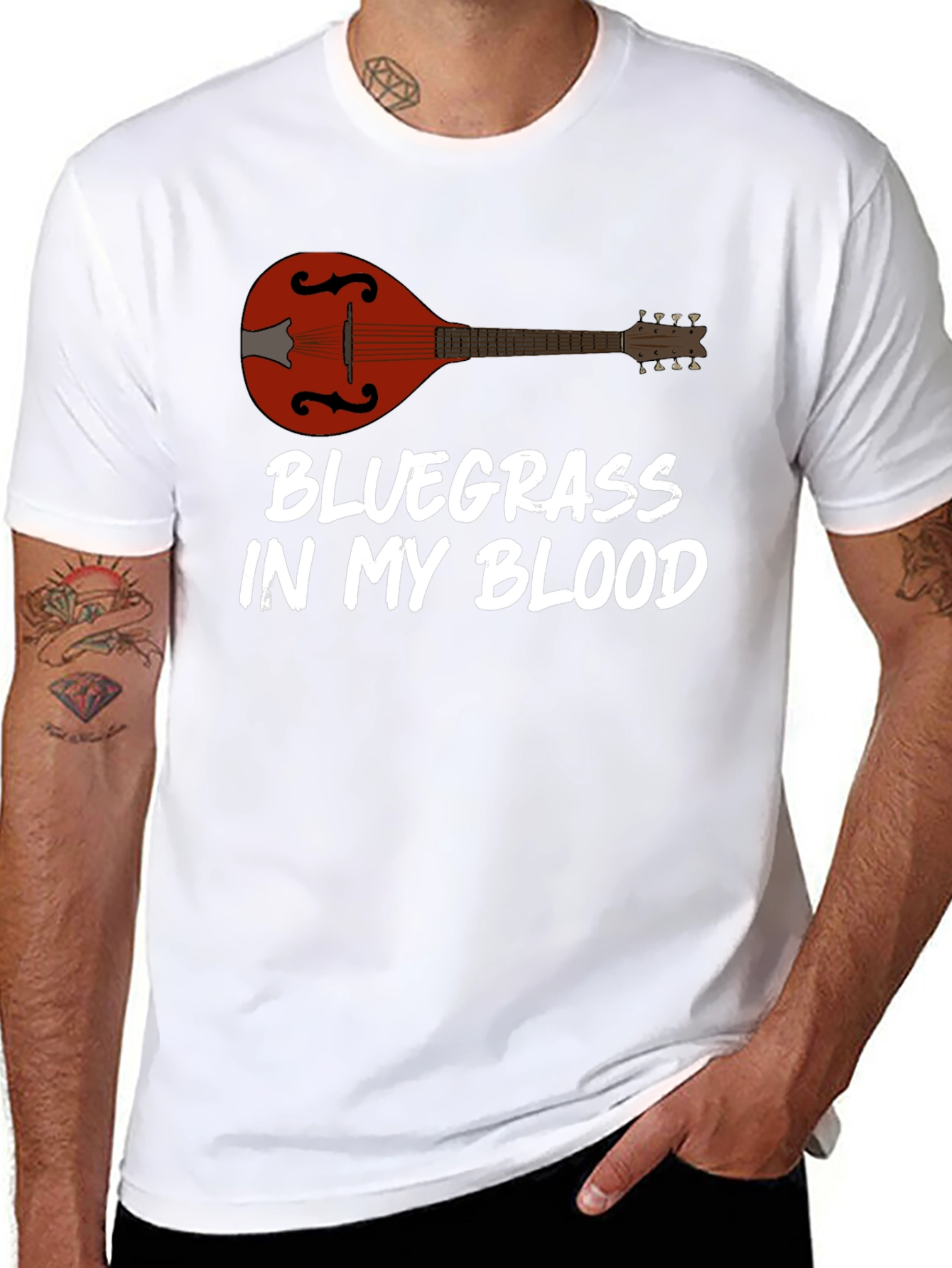 Bluegrass Music T-Shirt Mandolin Player Tee