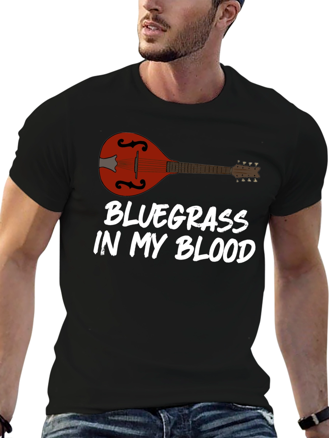 Bluegrass Music T-Shirt Mandolin Player Tee