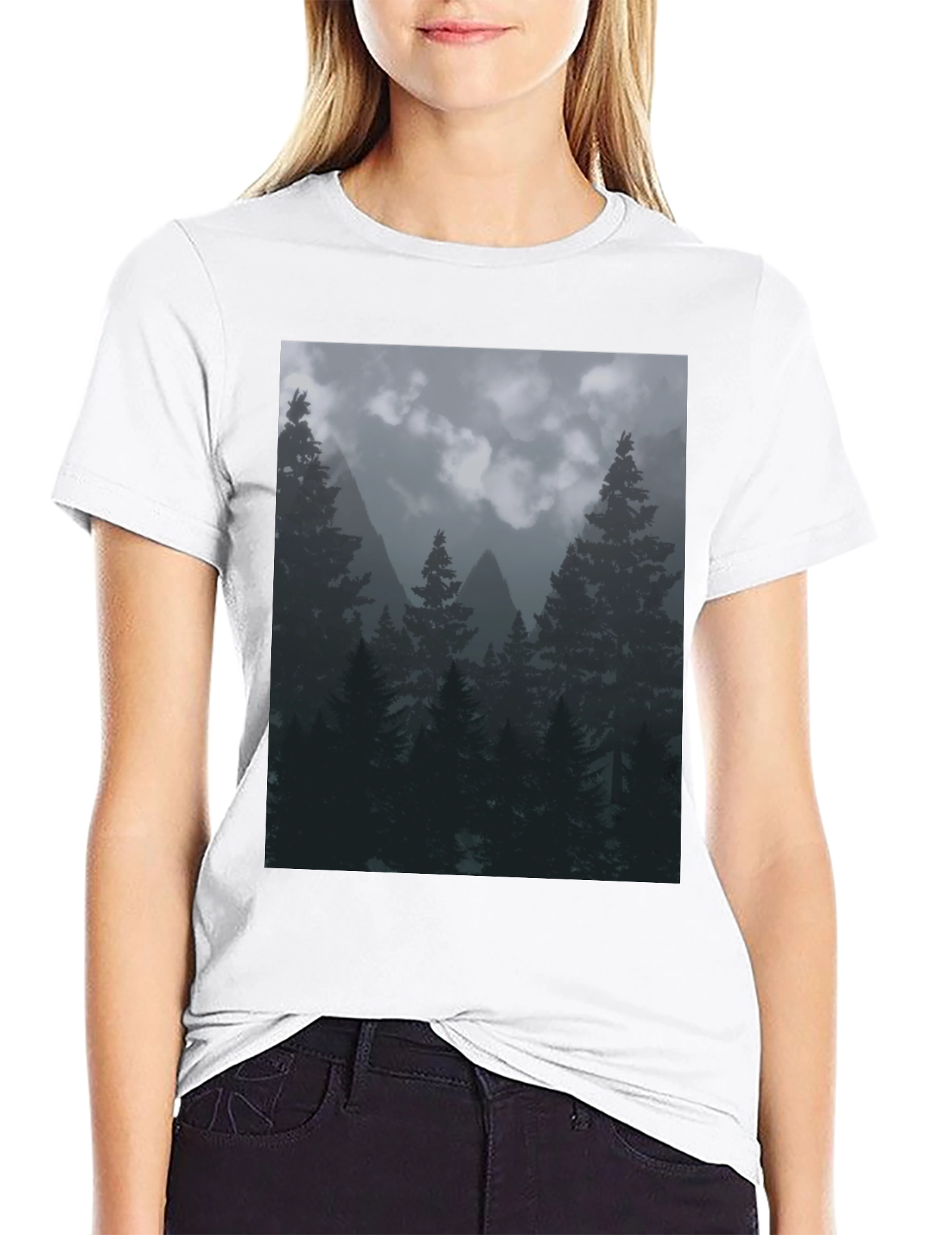 Nature Forest T-Shirt Black