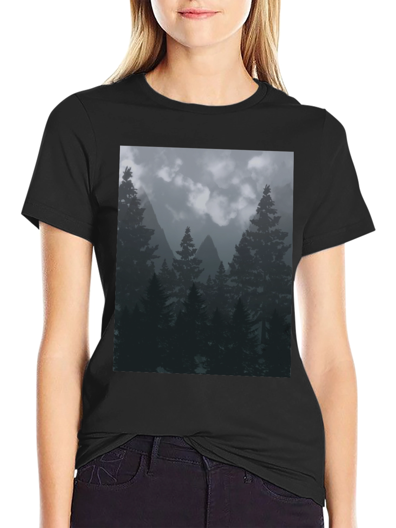 Nature Forest T-Shirt Black