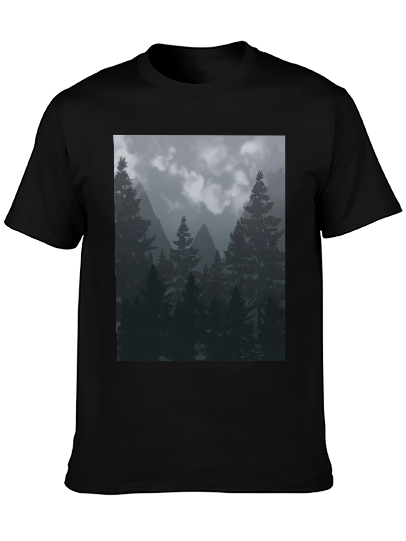 Nature Forest T-Shirt Black